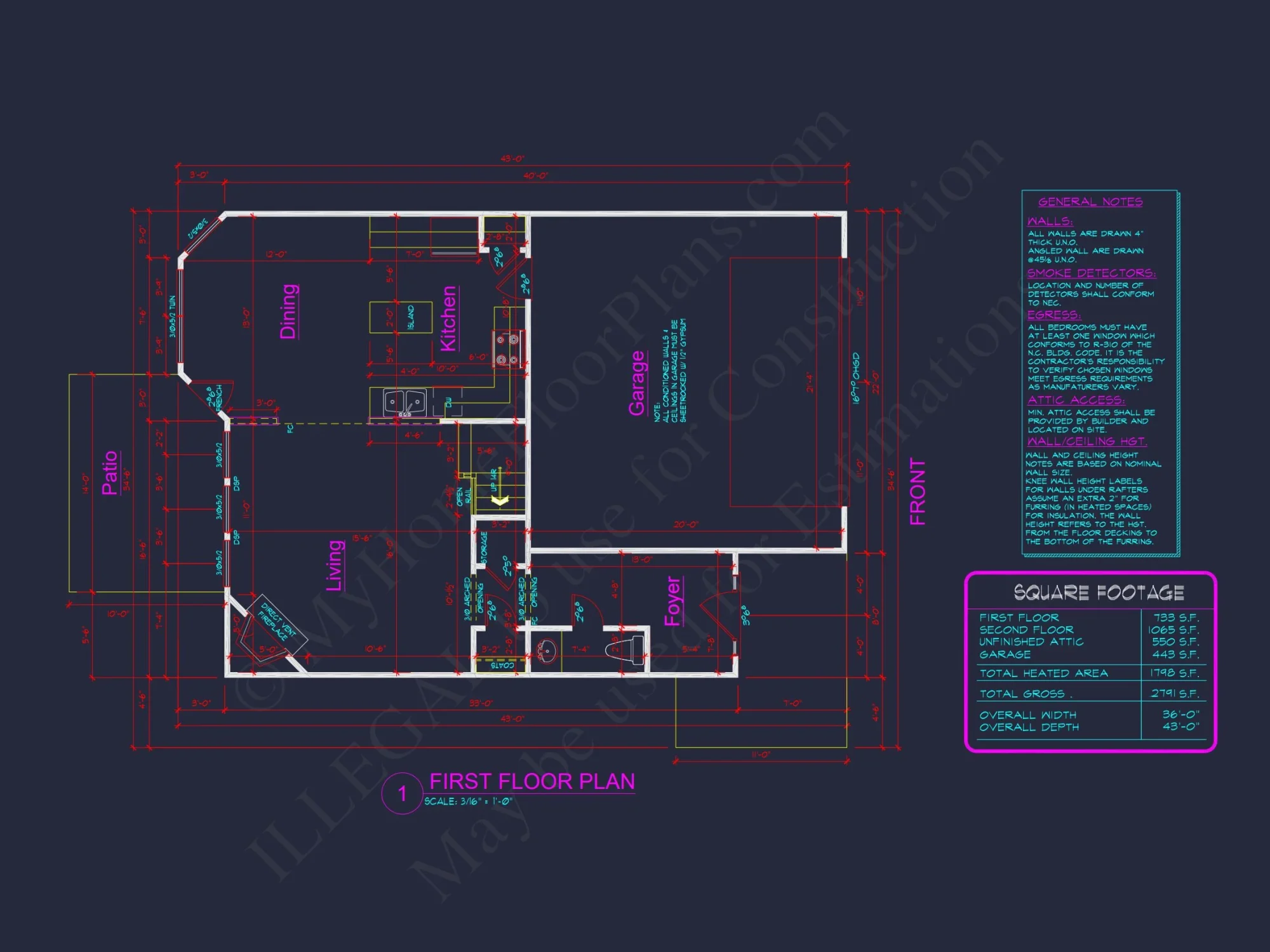 Beautiful house Plan with 2 Floors & CAD Architectural Design