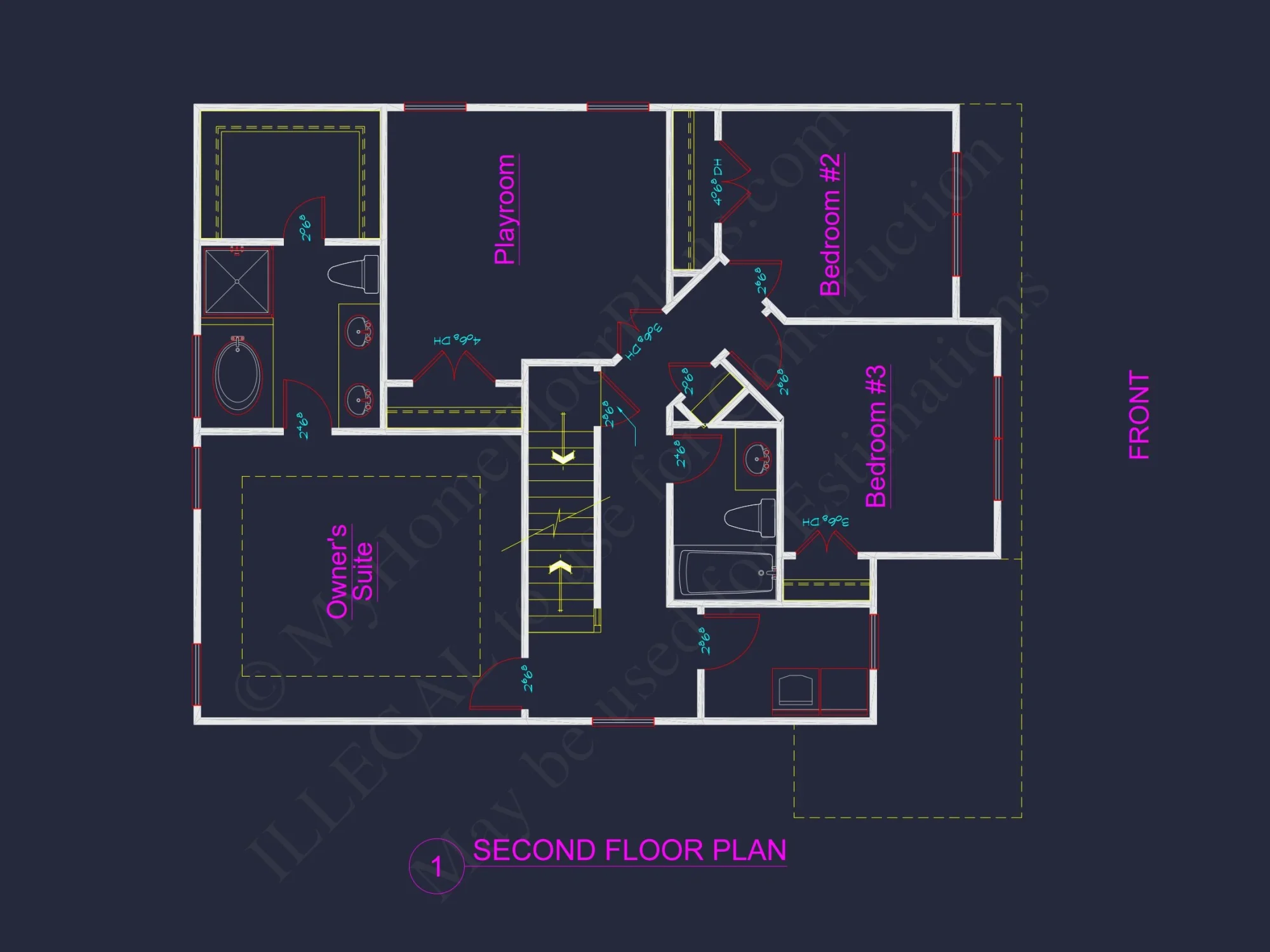 Beautiful house Plan with 2 Floors & CAD Architectural Design