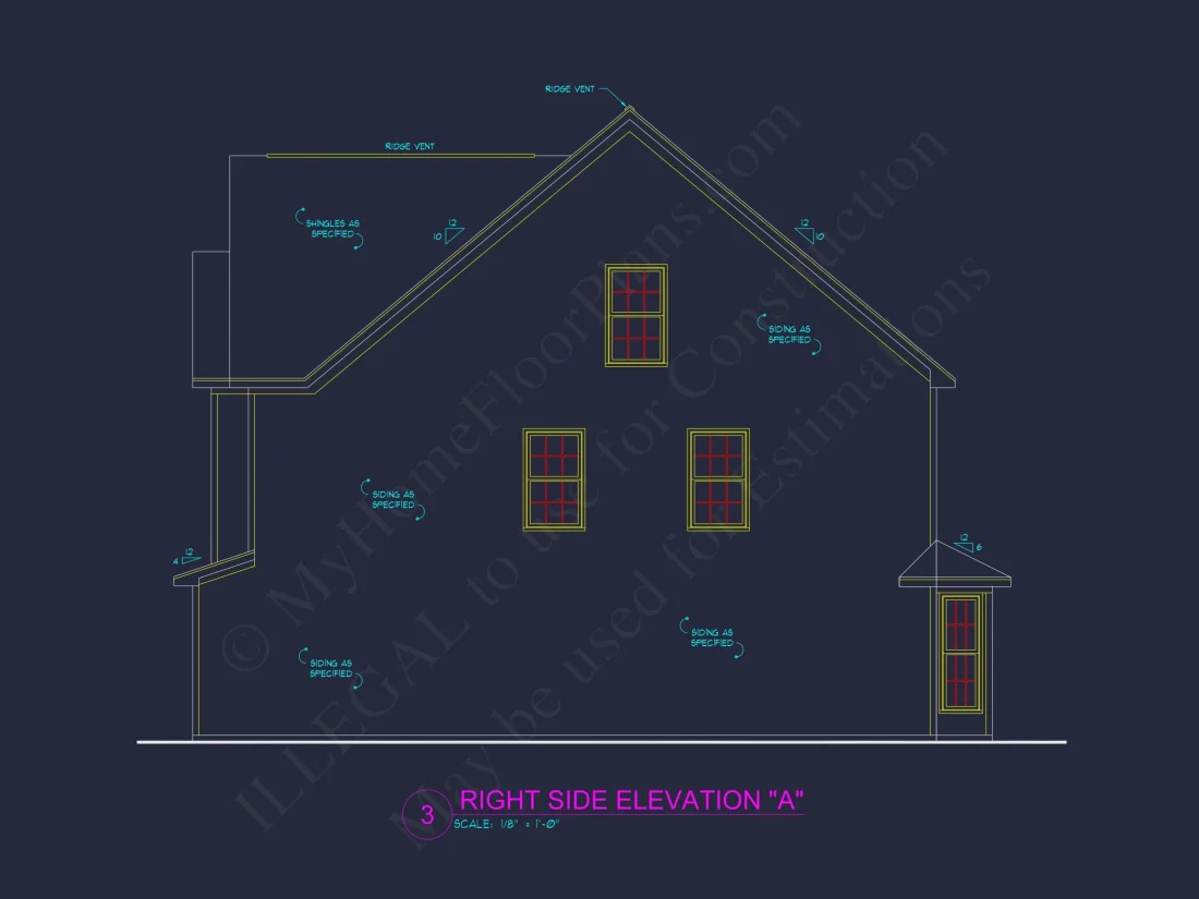 Beautiful house Plan with 2 Floors & CAD Architectural Design