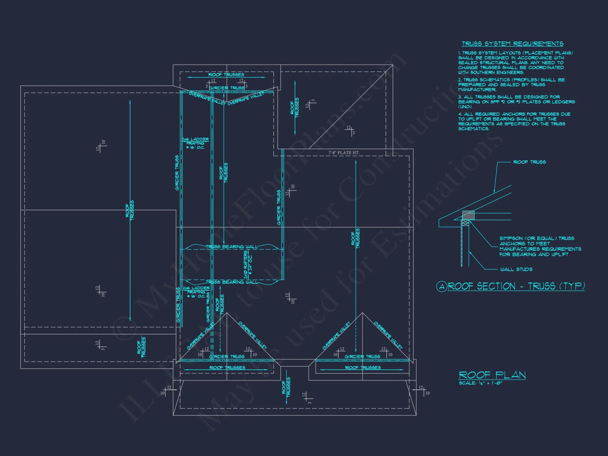 2-Story Traditional house Plan w/Open Floor Plan - 3845 SqFt