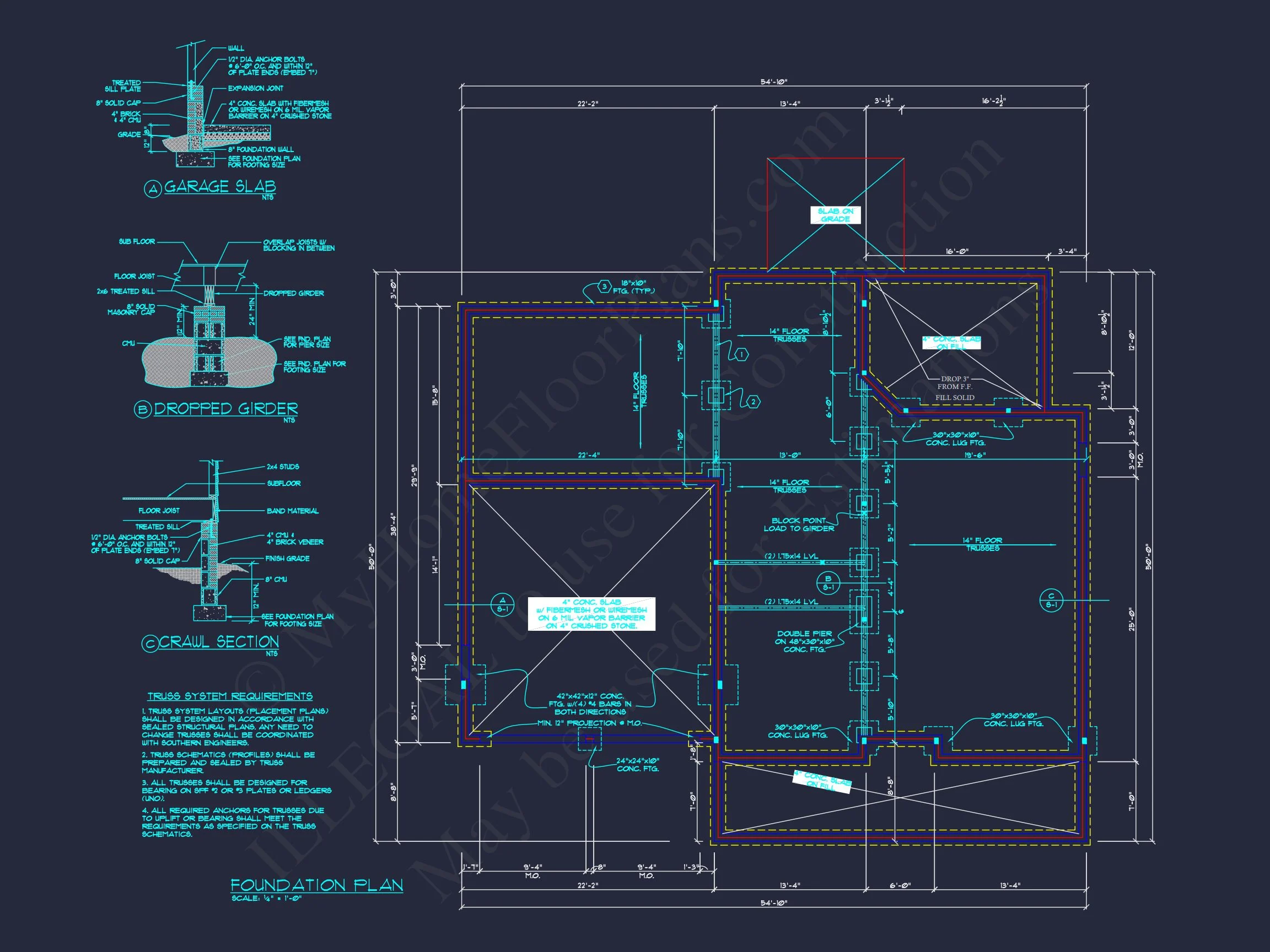 10-1925 HOUSE PLAN - 2-Story Traditional House Plan w/Open Floor Plan - 3845 SqFt 9 2-Story Traditional house Plan w/Open Floor Plan - 3845 SqFt