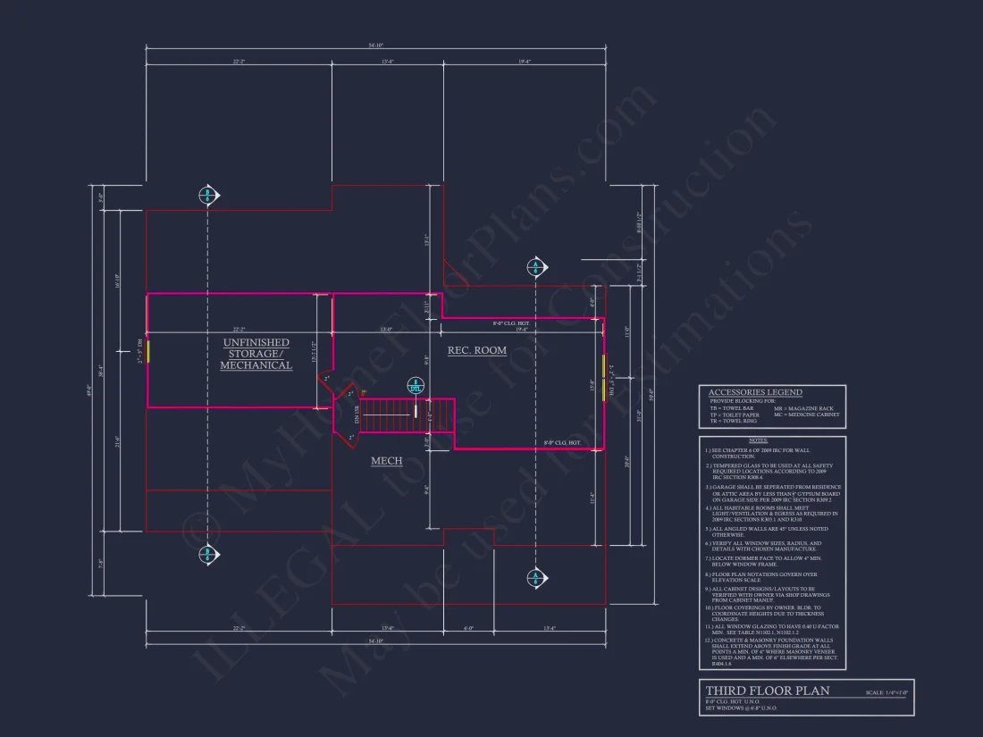 2-Story Traditional house Plan w/Open Floor Plan - 3845 SqFt