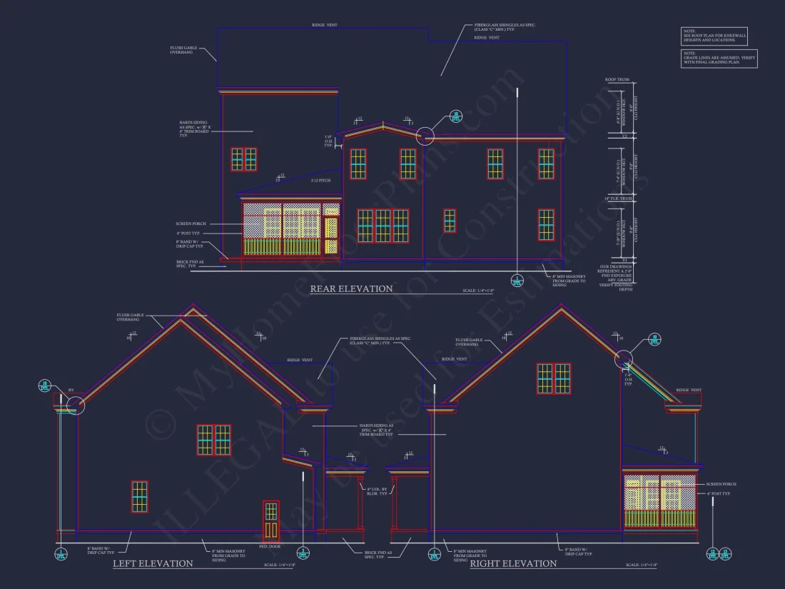 2-Story Traditional house Plan w/Open Floor Plan - 3845 SqFt