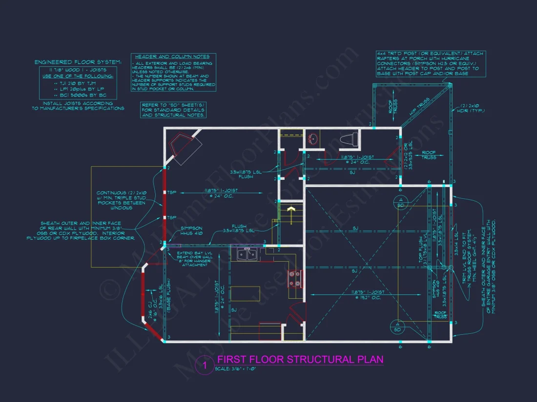 house Floor Plan Designs: Blueprint for 1798 Sq. Ft. 3-Bed house