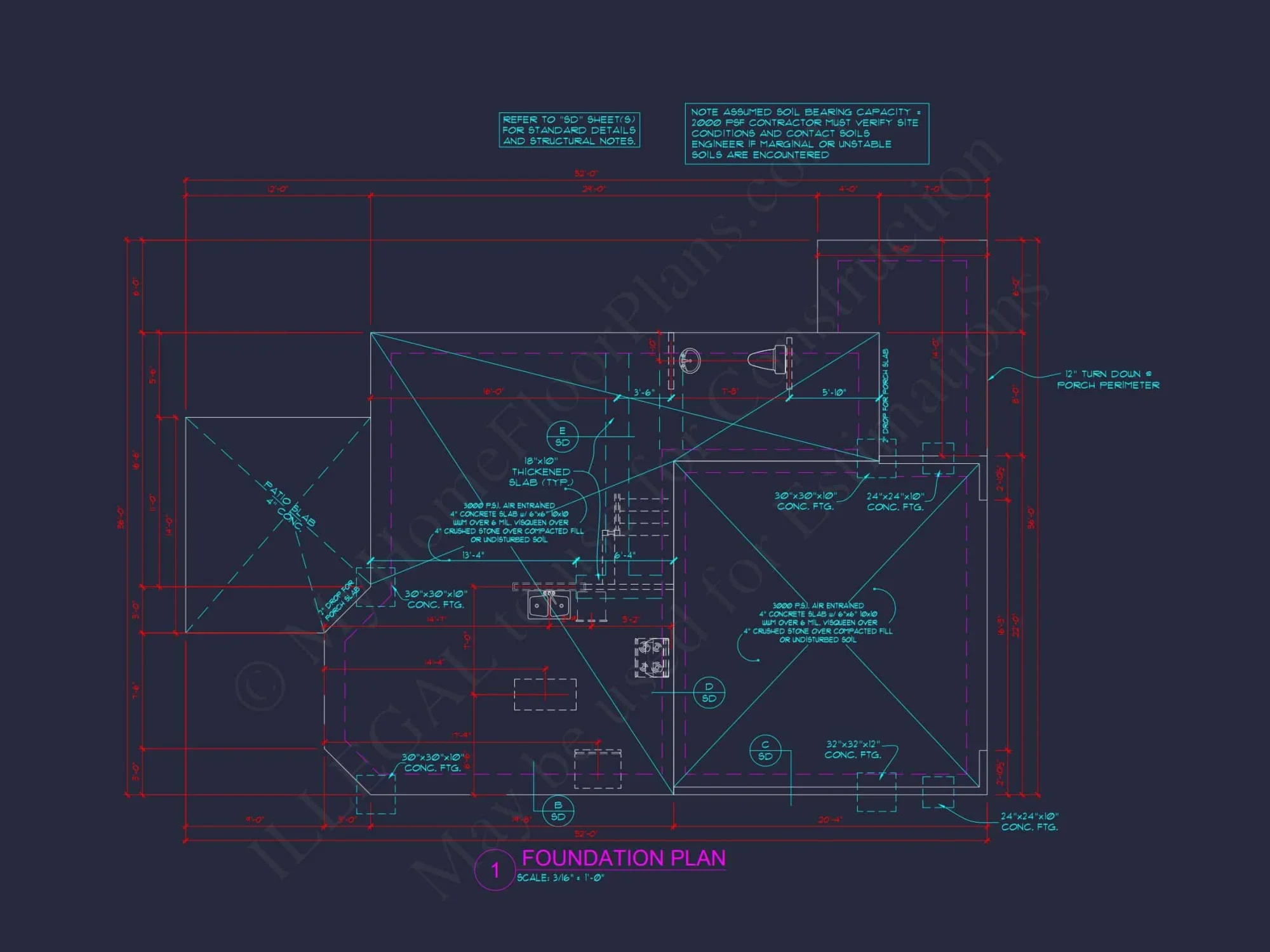 house Floor Plan Designs: Blueprint for 1798 Sq. Ft. 3-Bed house