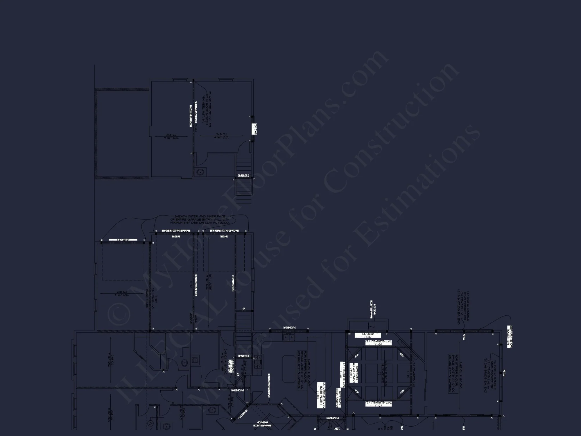 Customizable house Plan with 2-Story Blueprint and CAD Designs