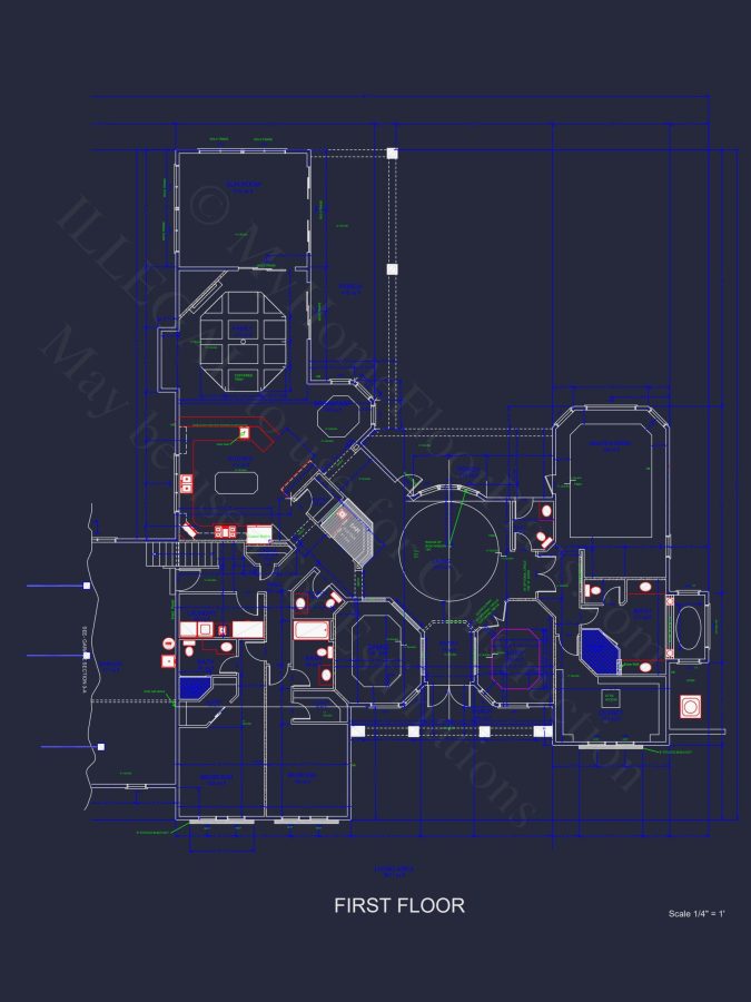 Customizable house Plan with 2-Story Blueprint and CAD Designs