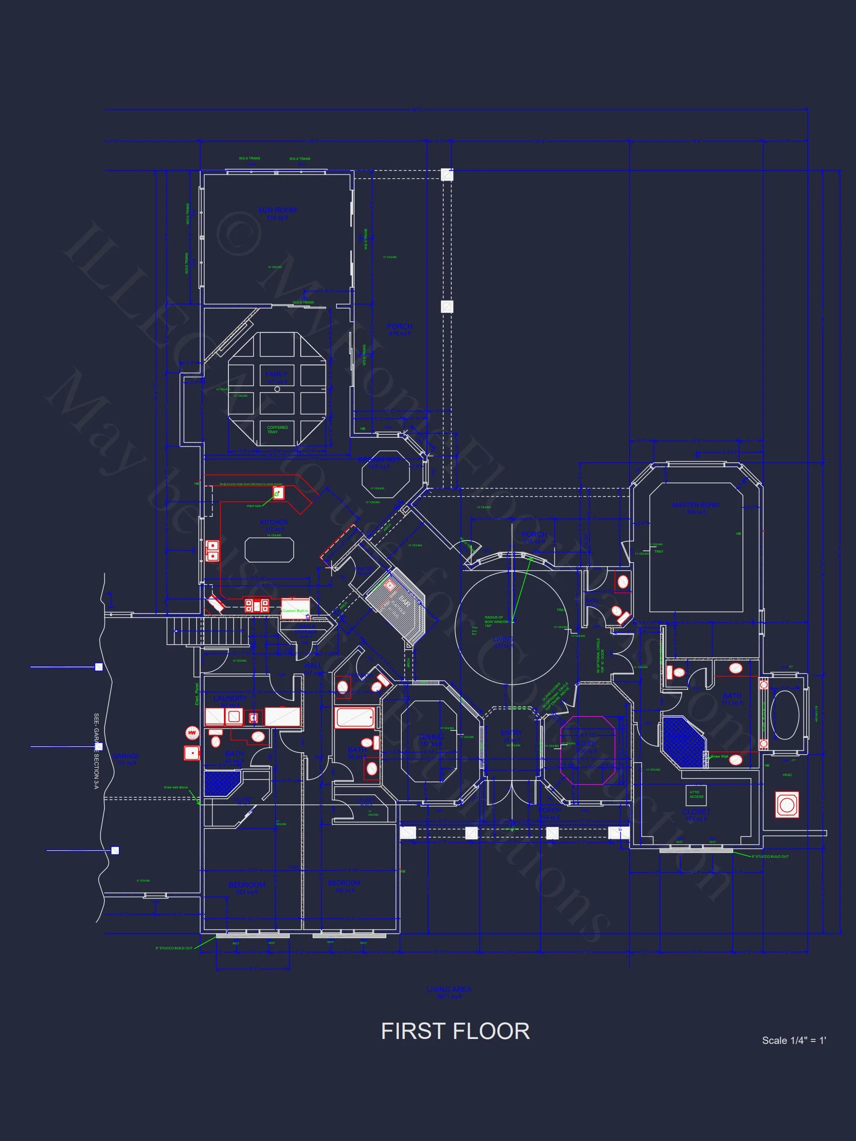 Customizable house Plan with 2-Story Blueprint and CAD Designs
