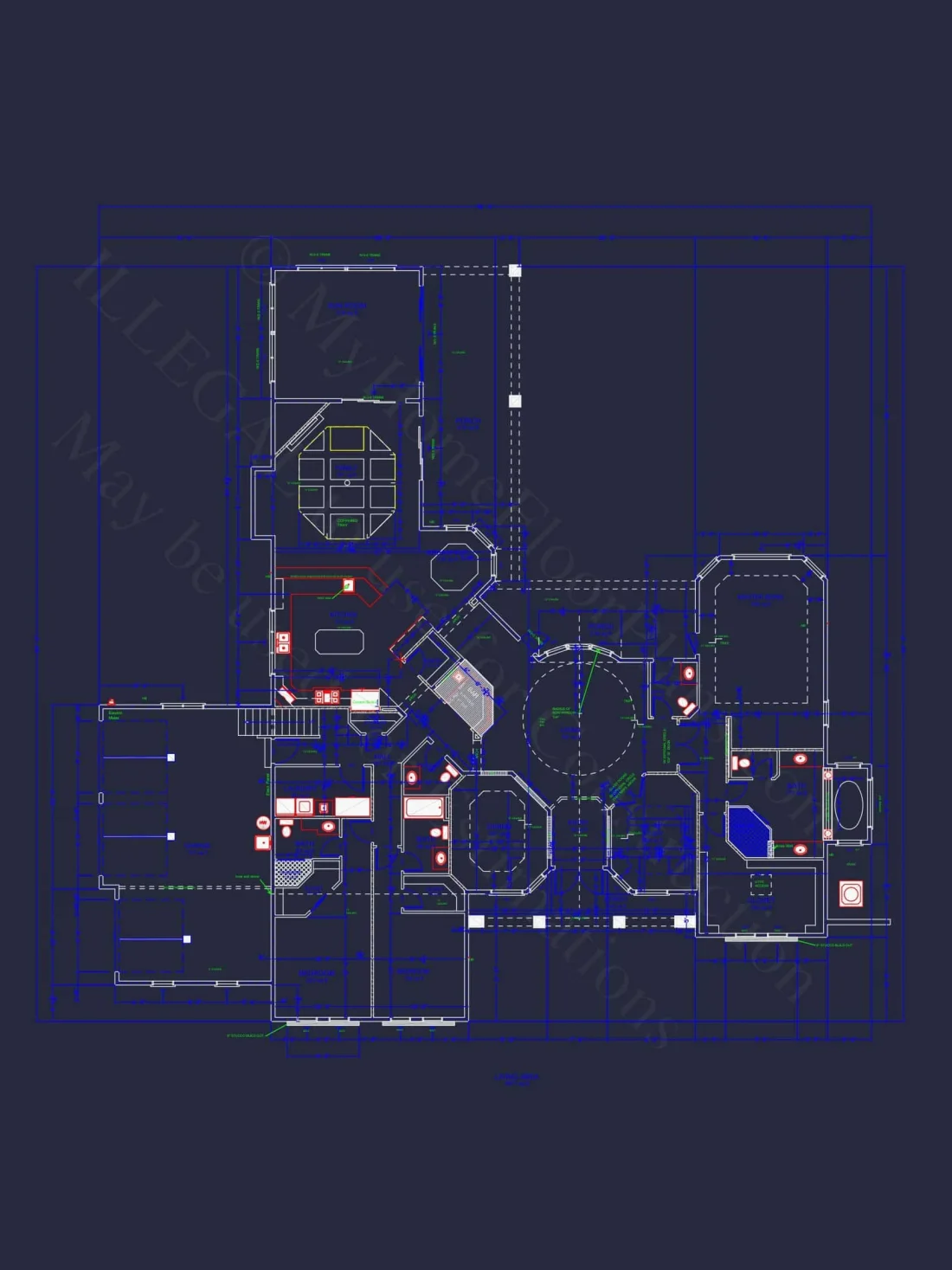 Customizable house Plan with 2-Story Blueprint and CAD Designs