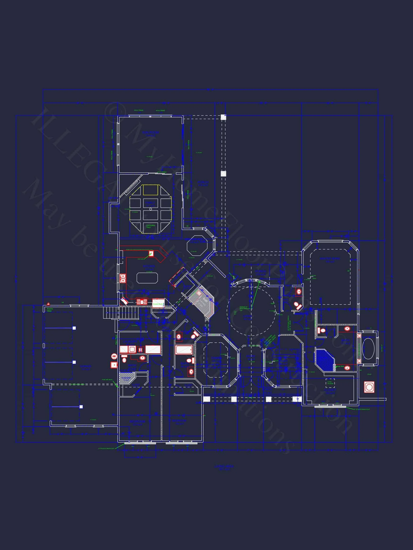 Customizable house Plan with 2-Story Blueprint and CAD Designs
