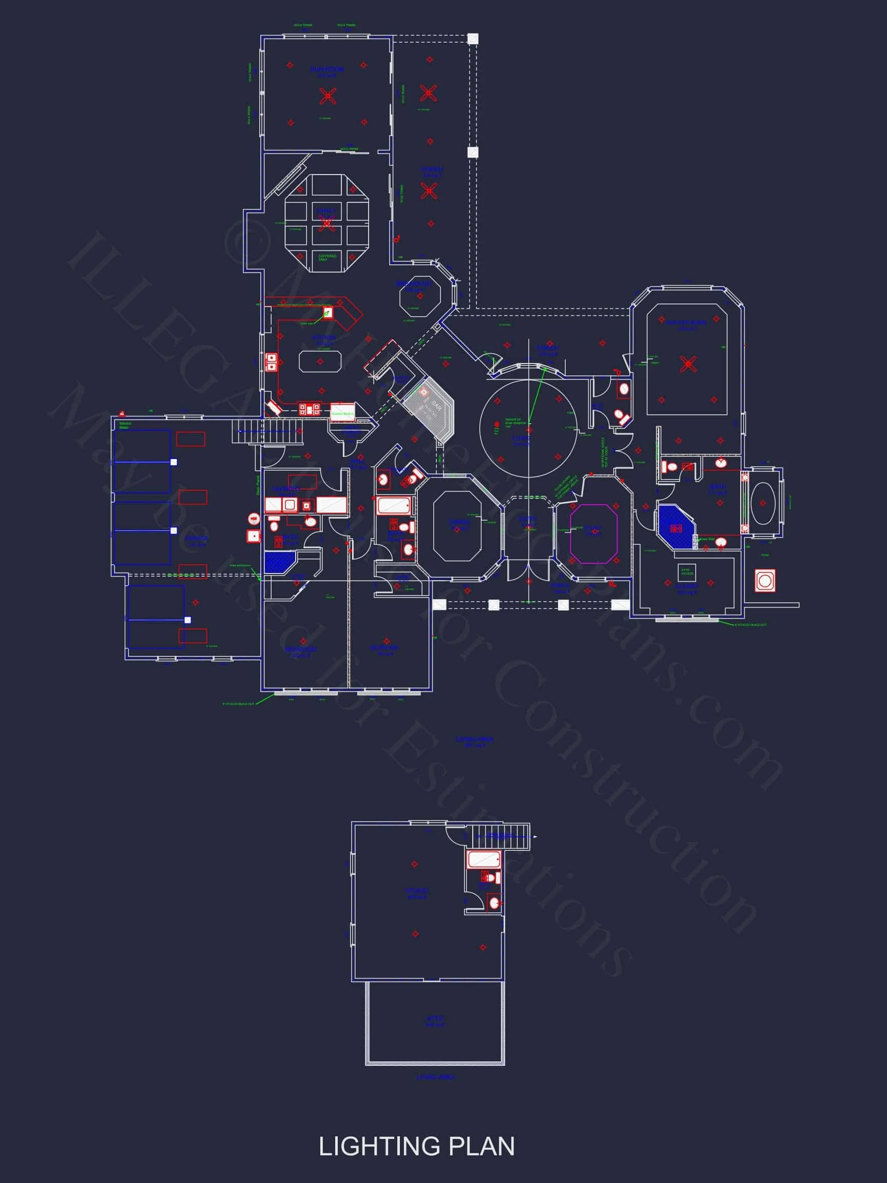 Customizable house Plan with 2-Story Blueprint and CAD Designs