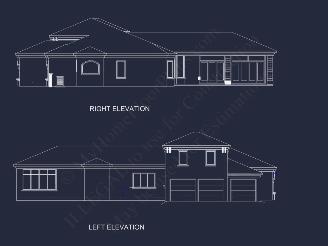 Customizable house Plan with 2-Story Blueprint and CAD Designs