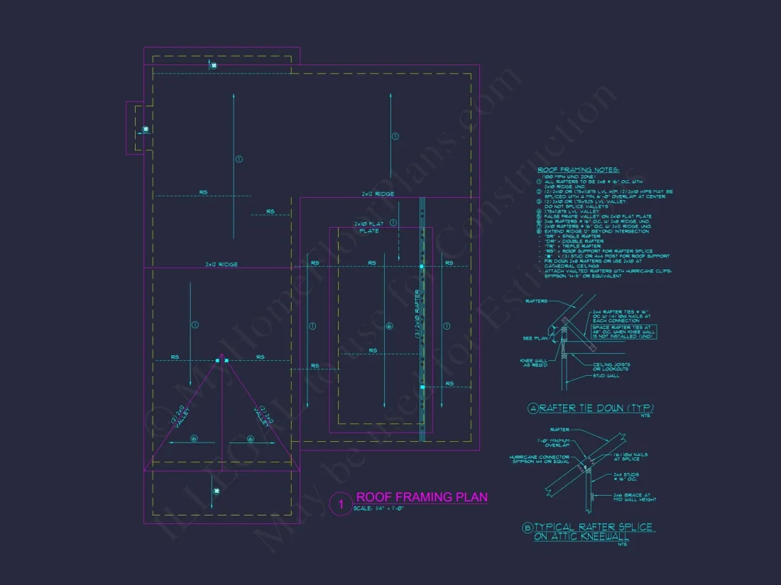 Craftsman house Plan with CAD Blueprint and Open Floor Plan