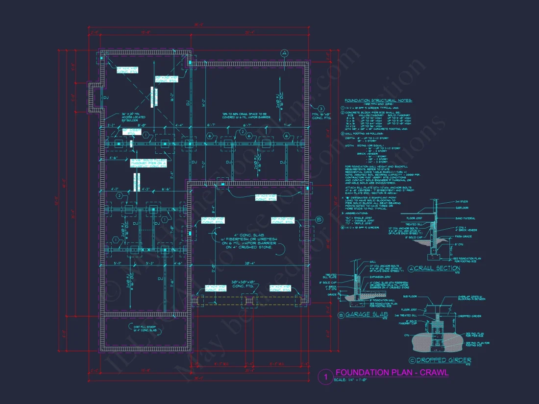 Craftsman house Plan with CAD Blueprint and Open Floor Plan