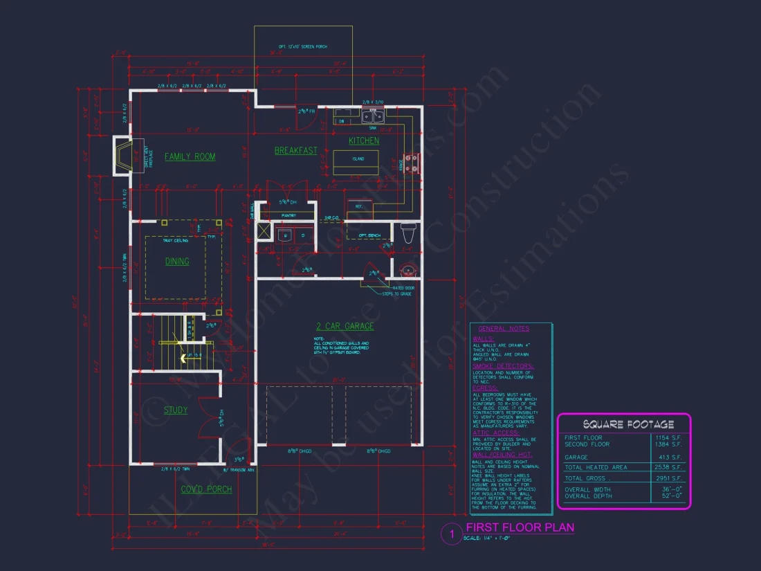 Craftsman house Plan with CAD Blueprint and Open Floor Plan