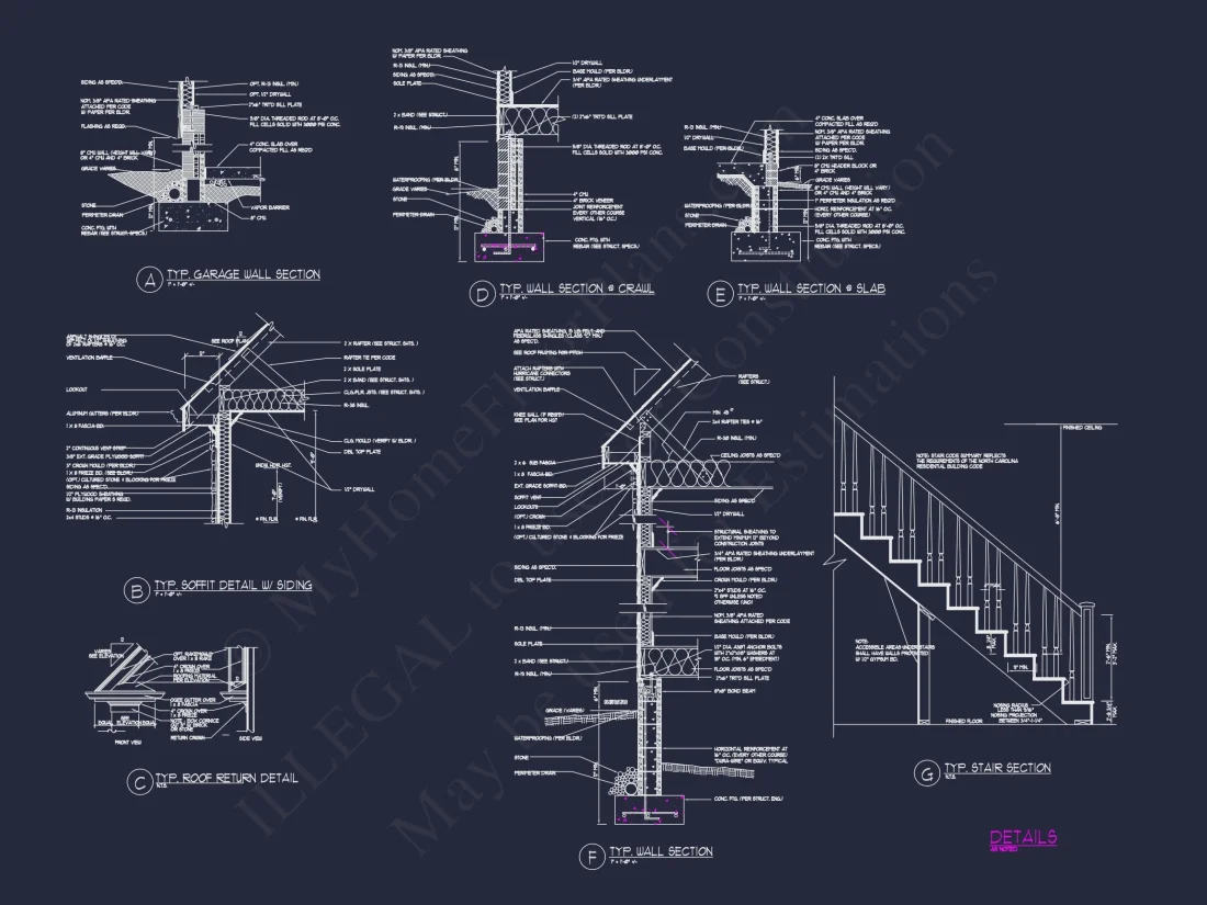 Traditional Craftsman house Plan with CAD Blueprint Designs
