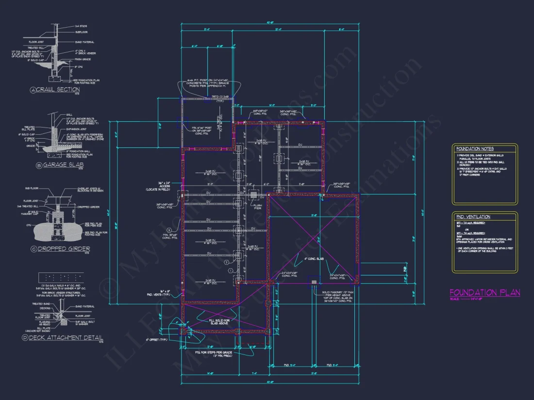 Traditional Craftsman house Plan with CAD Blueprint Designs