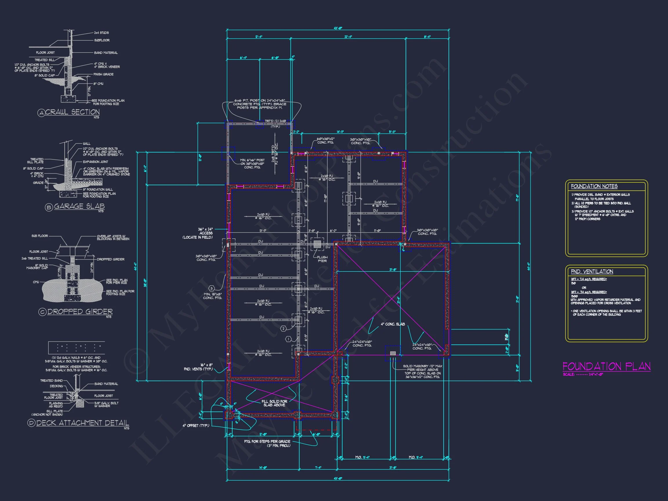 Traditional Craftsman house Plan with CAD Blueprint Designs