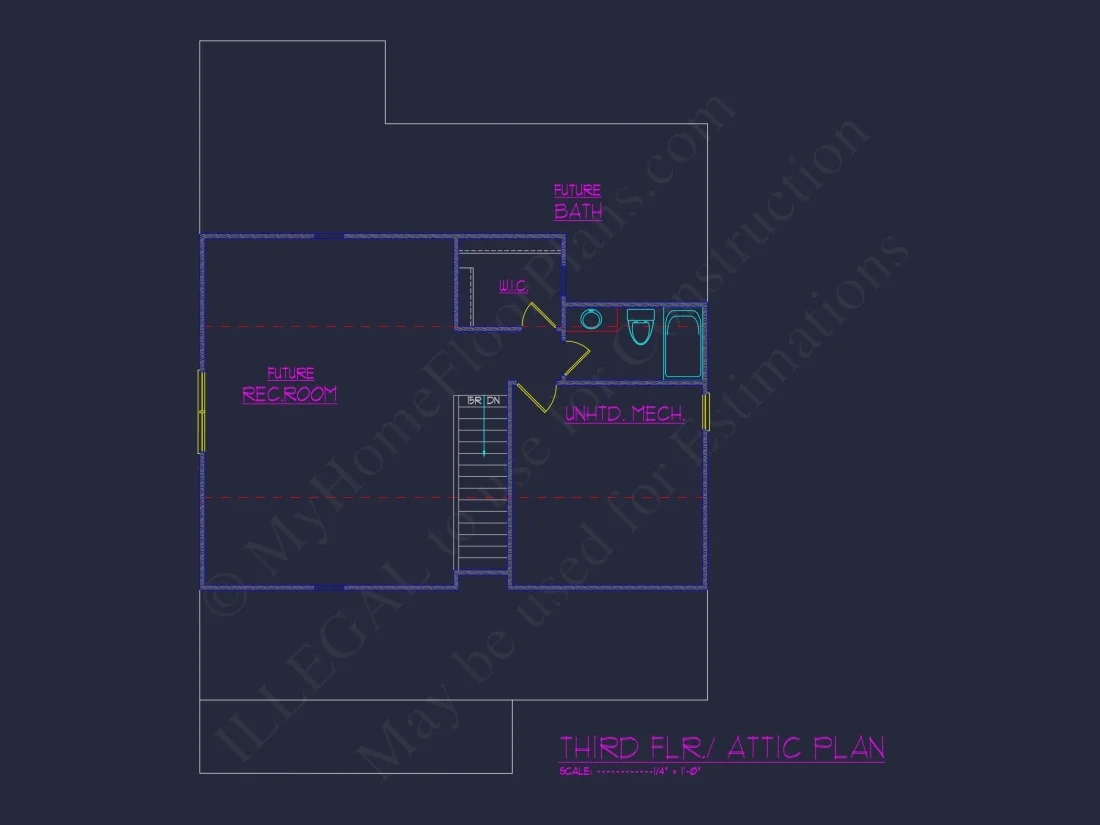 Traditional Craftsman house Plan with CAD Blueprint Designs