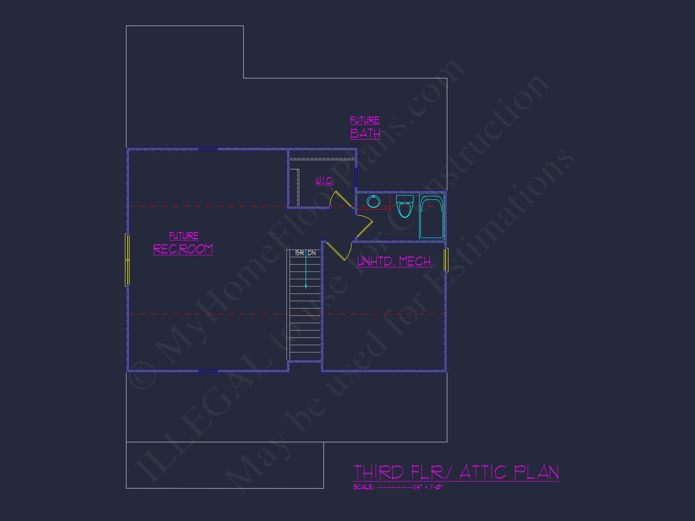 Traditional Craftsman house Plan with CAD Blueprint Designs