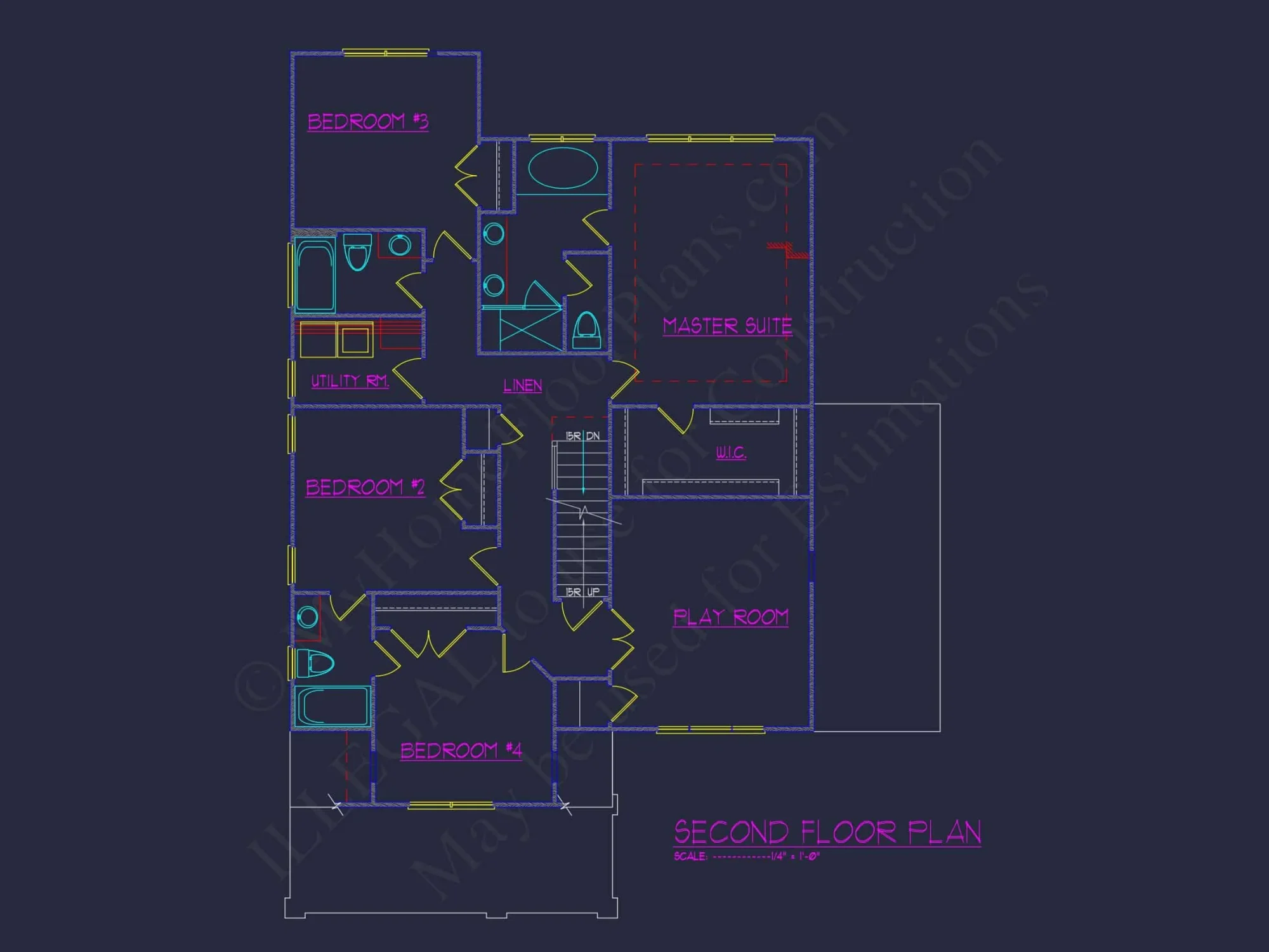 Traditional Craftsman house Plan with CAD Blueprint Designs