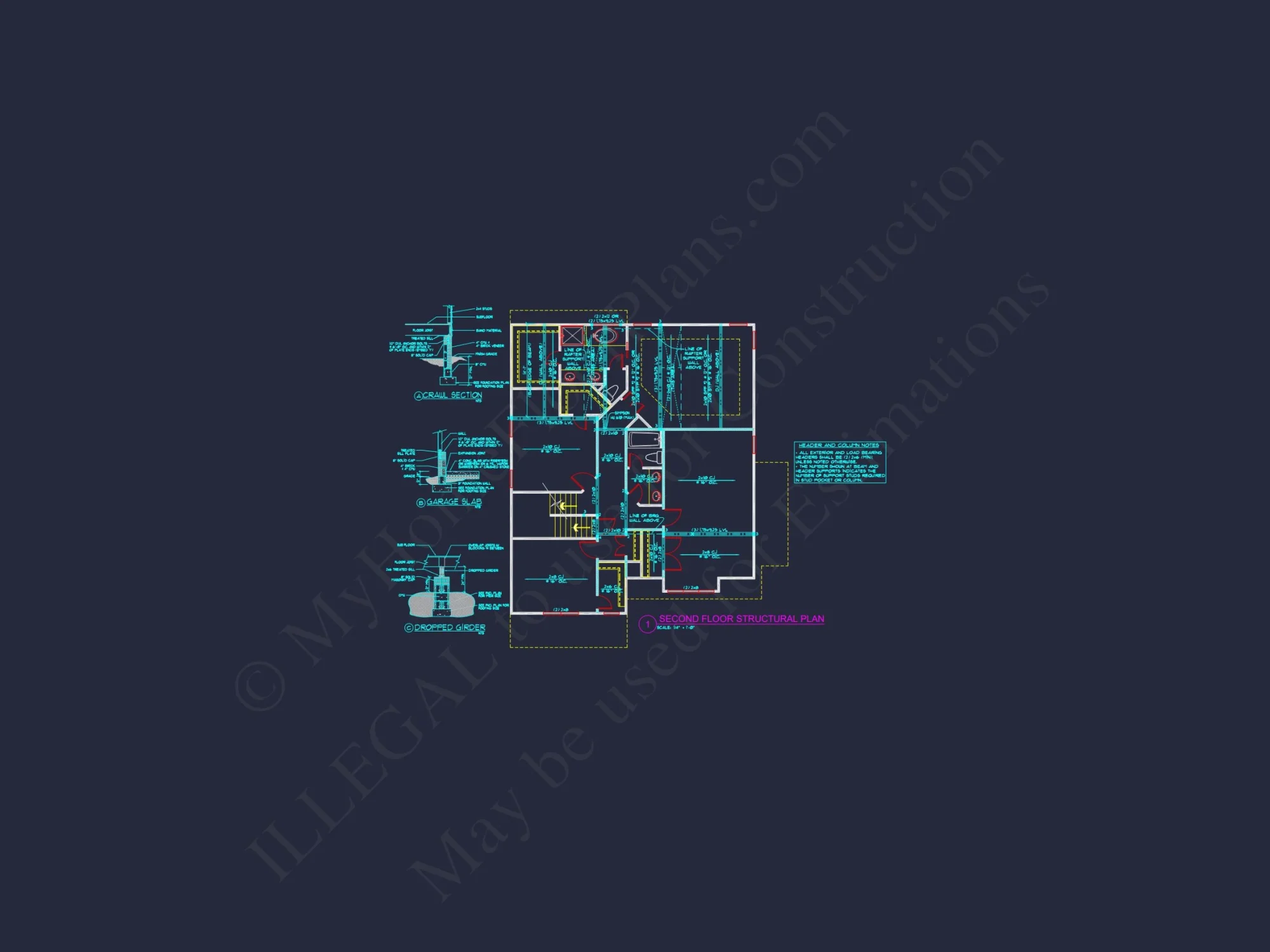 Spacious house Plan with CAD Floor Designs and Blueprint