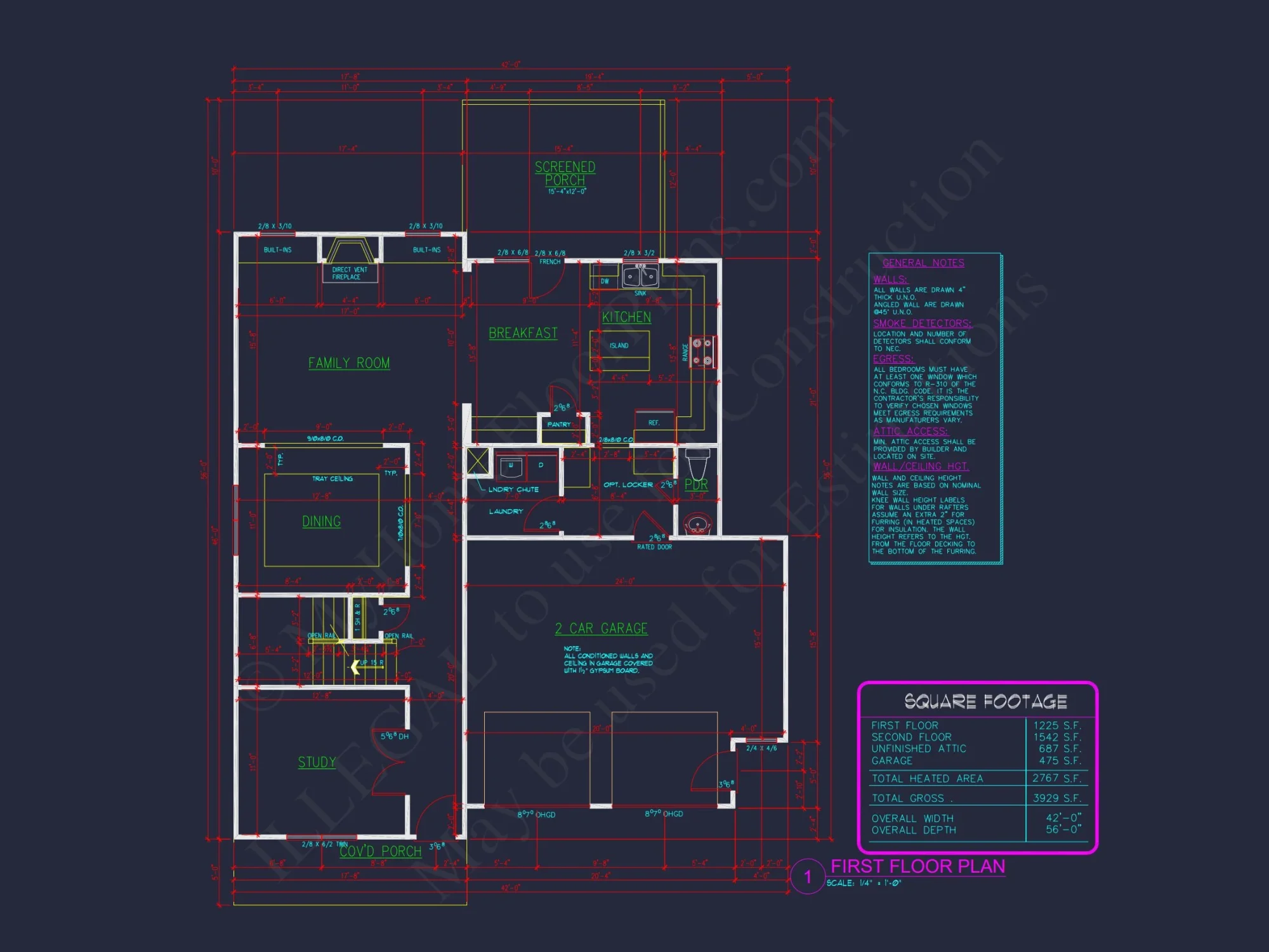 Spacious house Plan with CAD Floor Designs and Blueprint