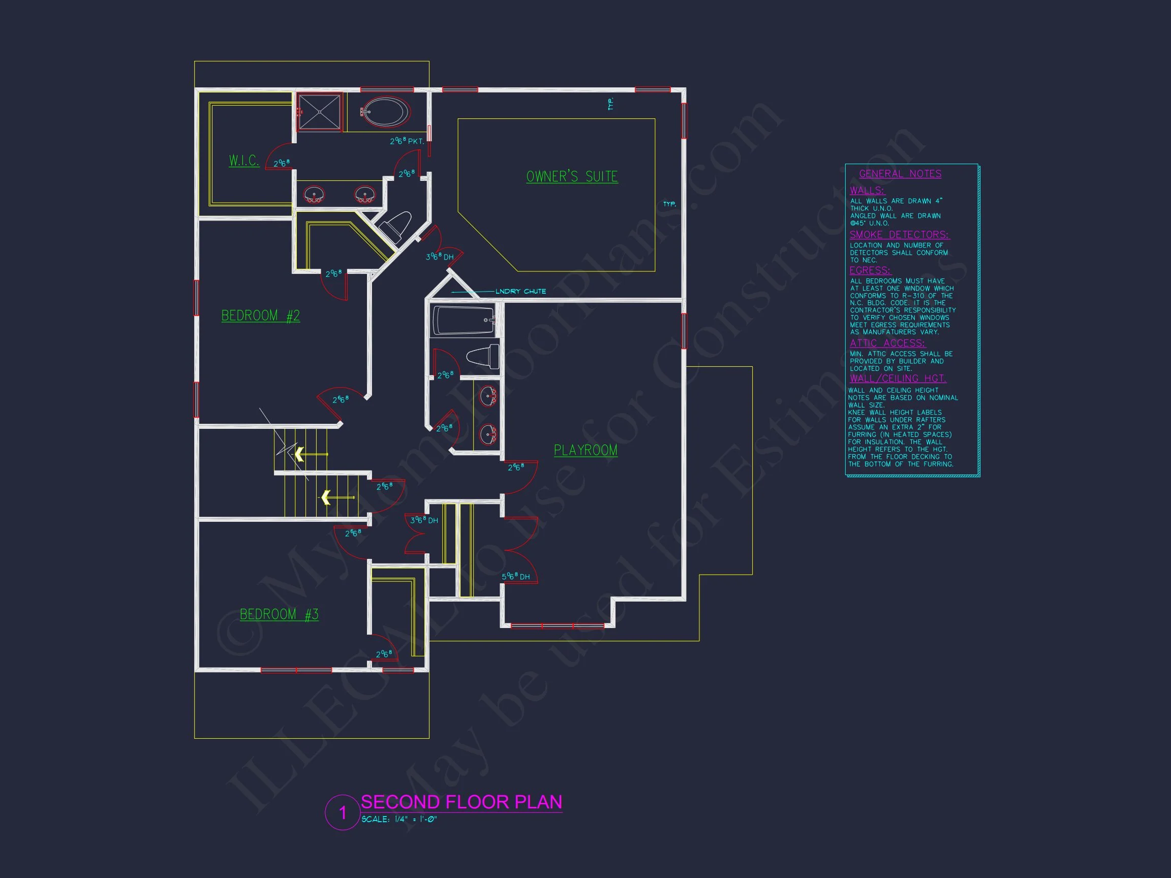 Spacious house Plan with CAD Floor Designs and Blueprint