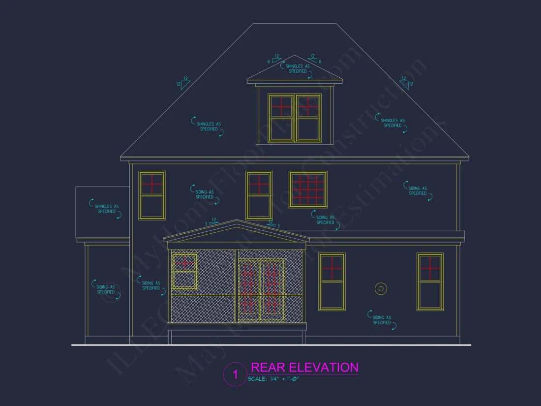 Spacious house Plan with CAD Floor Designs and Blueprint