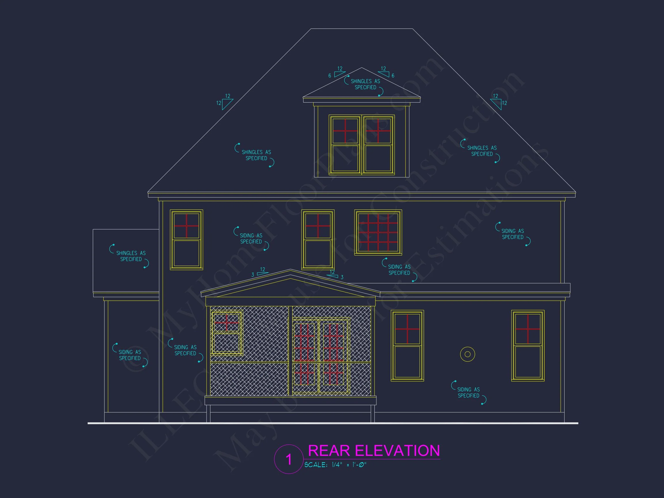 Spacious house Plan with CAD Floor Designs and Blueprint