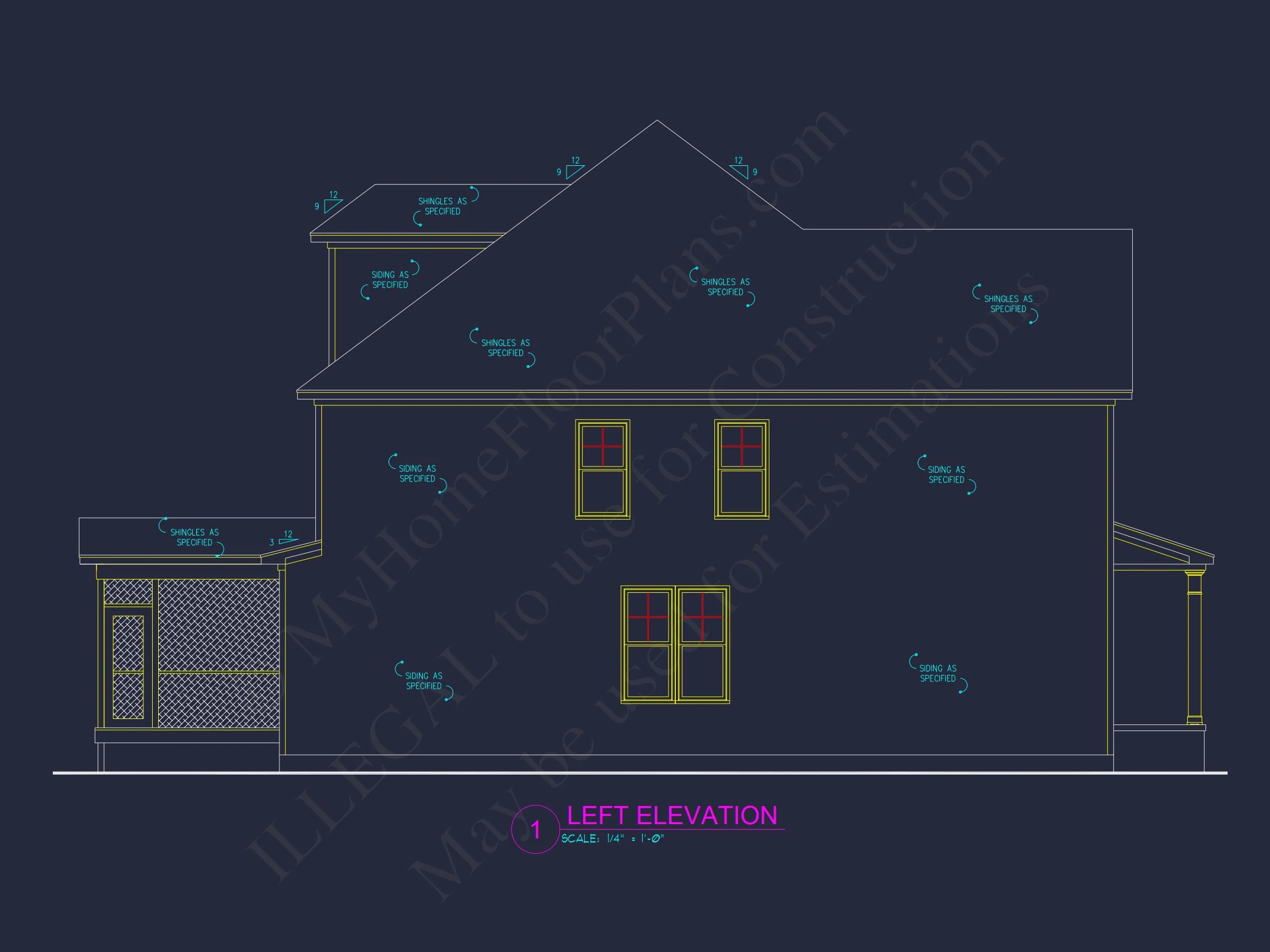 Spacious house Plan with CAD Floor Designs and Blueprint