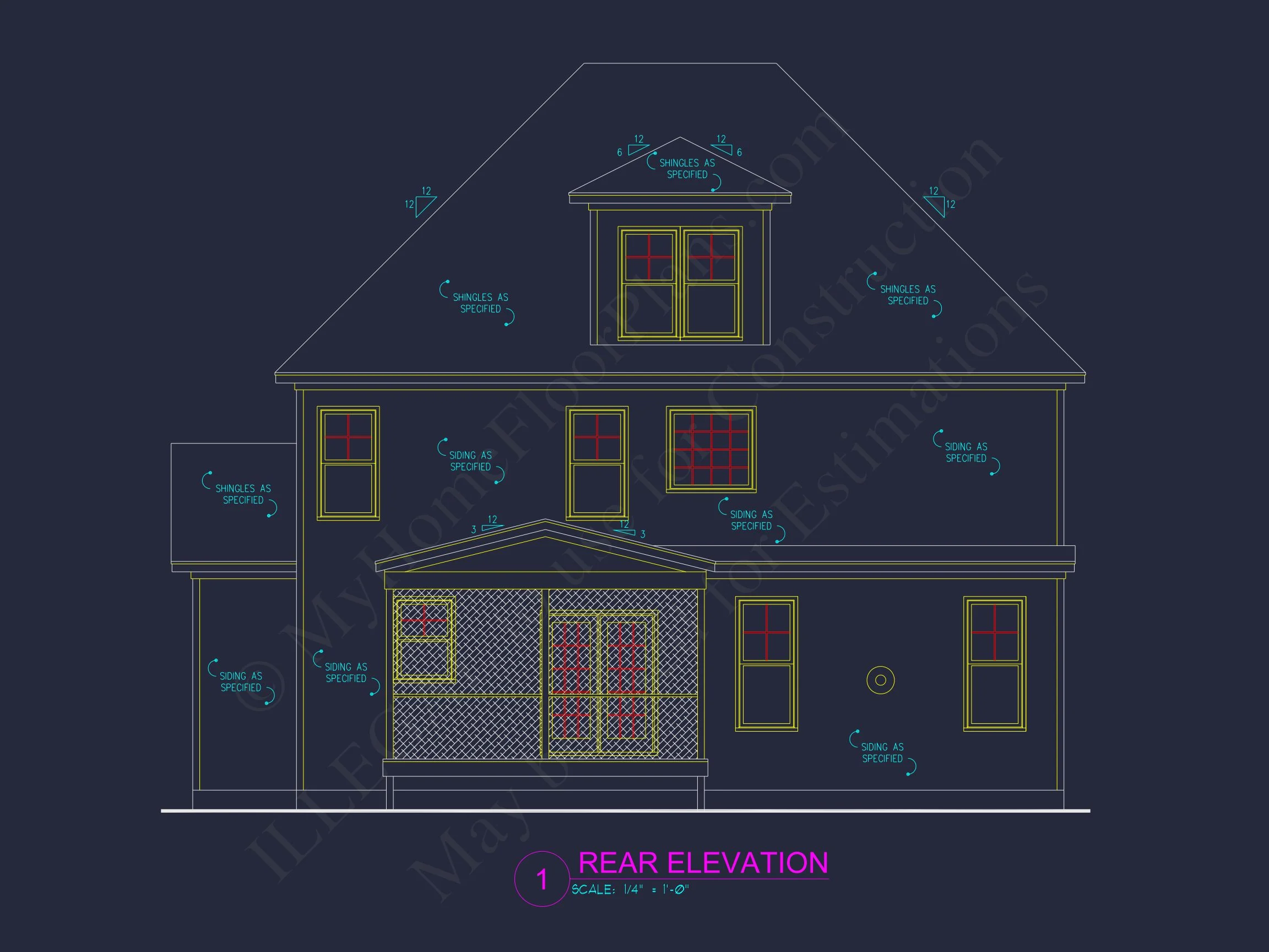 Spacious house Plan with CAD Floor Designs and Blueprint