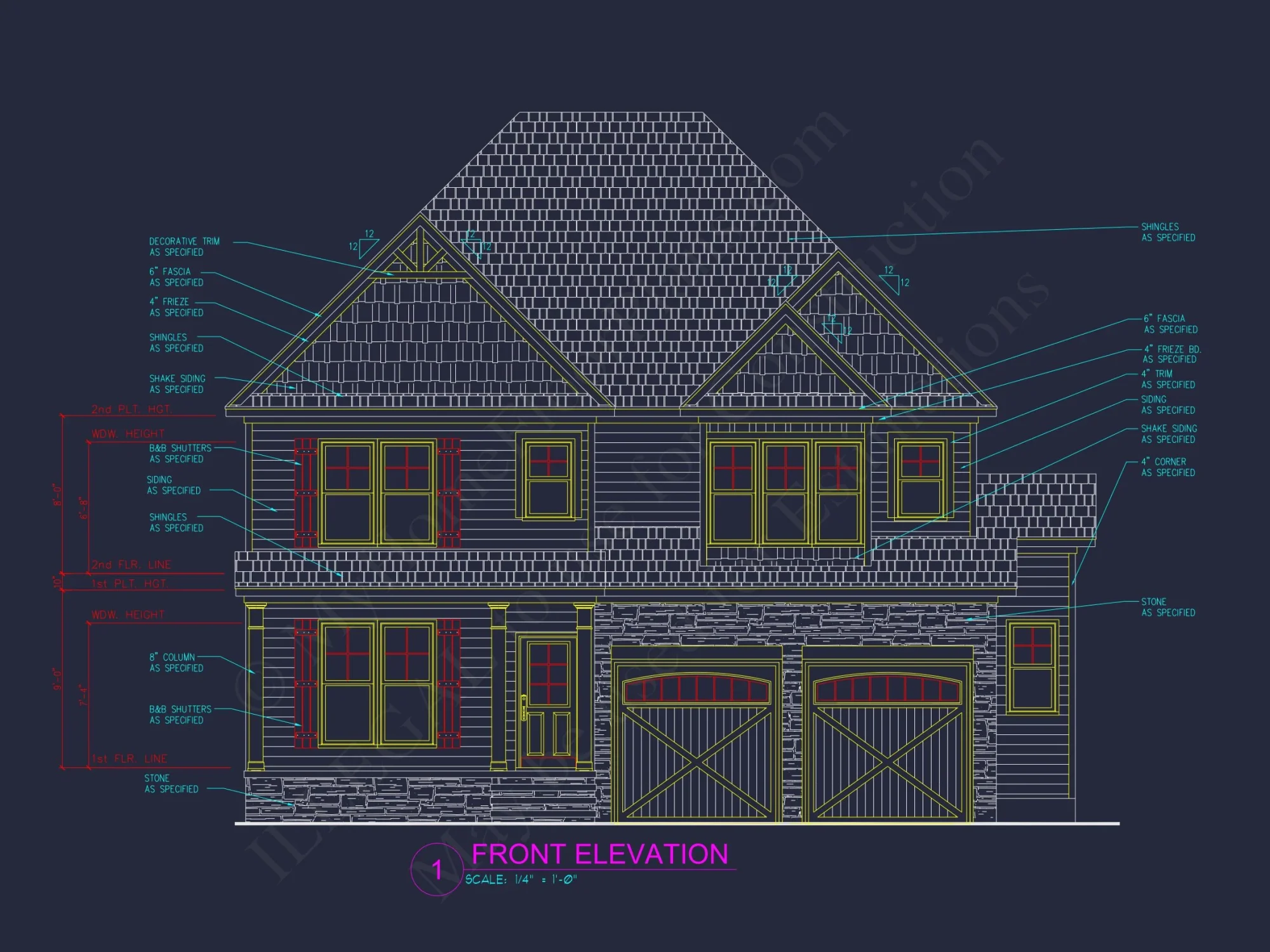 Spacious house Plan with CAD Floor Designs and Blueprint