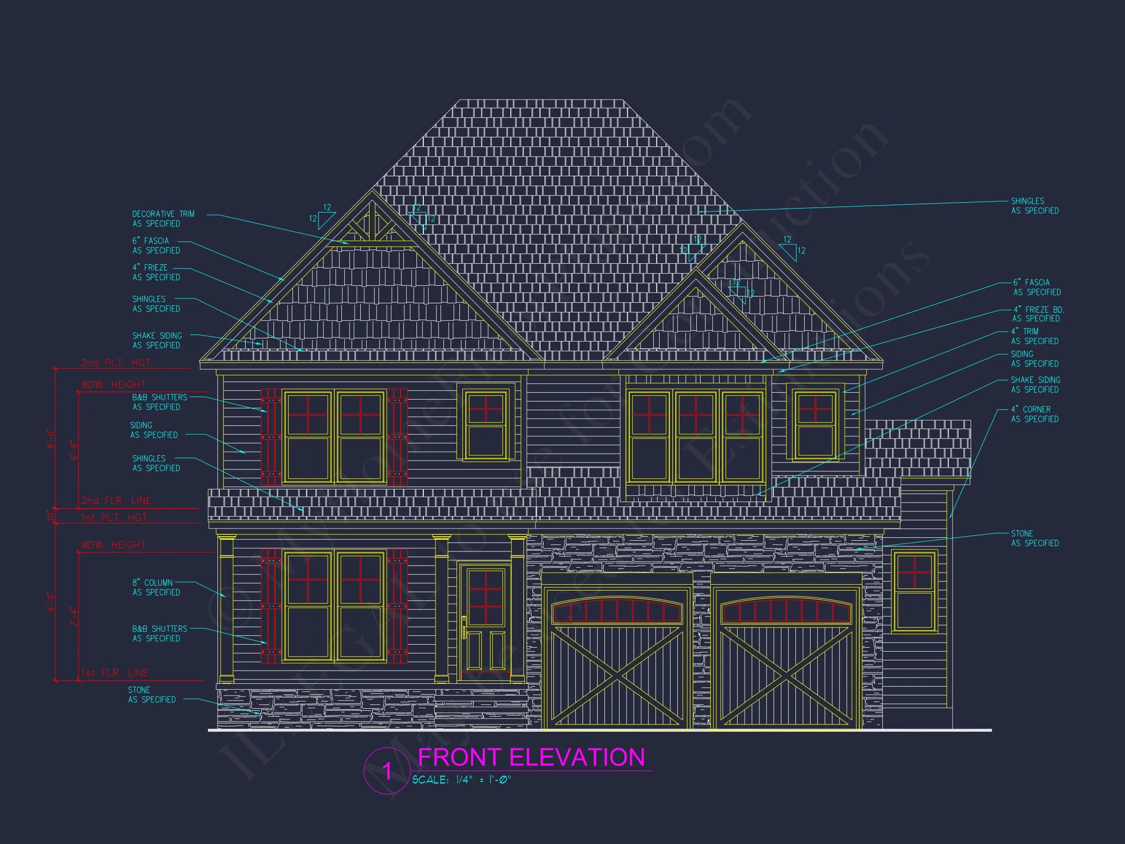 Spacious house Plan with CAD Floor Designs and Blueprint