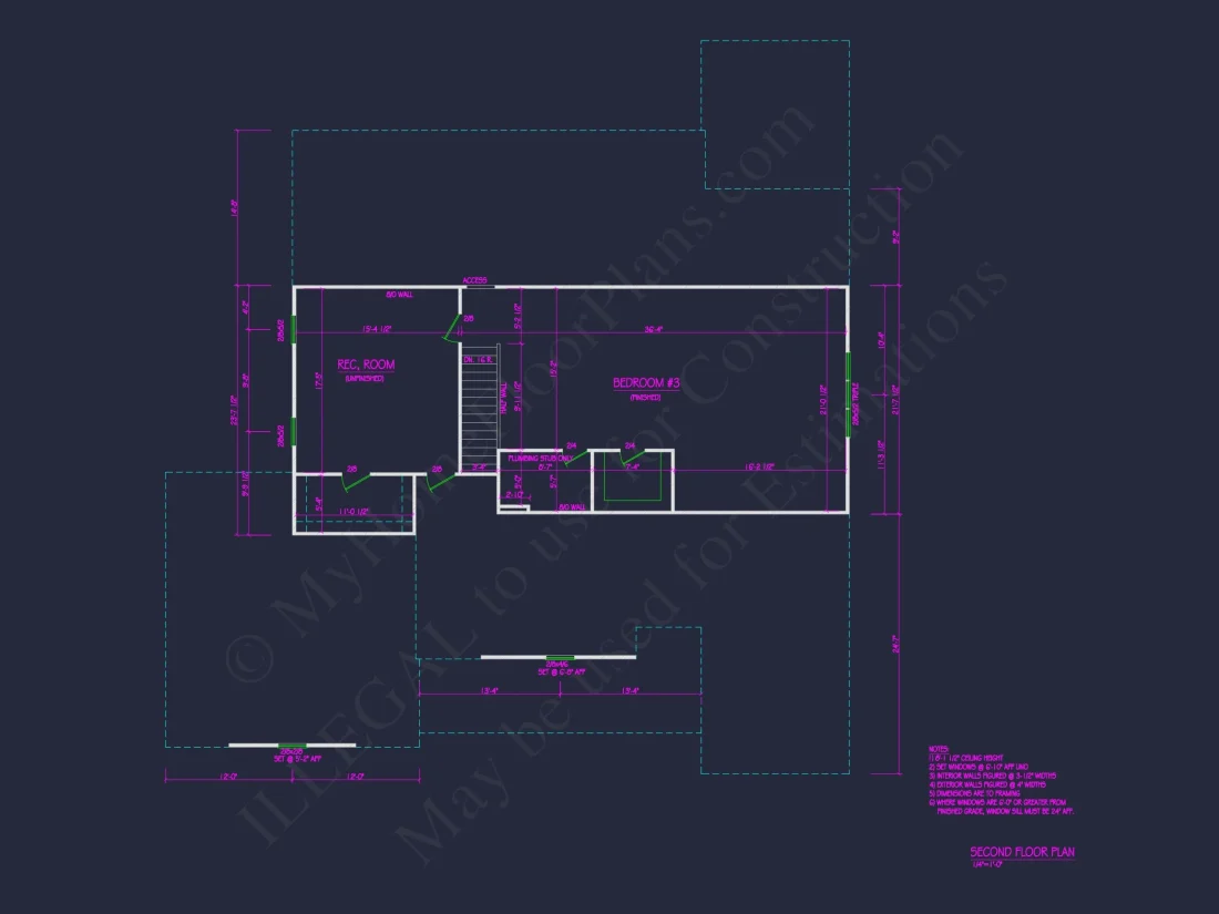 Custom house Plan with 2 Floors, CAD Designs, and Sunroom
