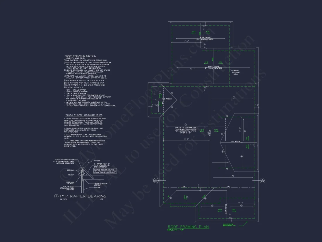 2-Floor Blueprint CAD with 3 Bedrooms