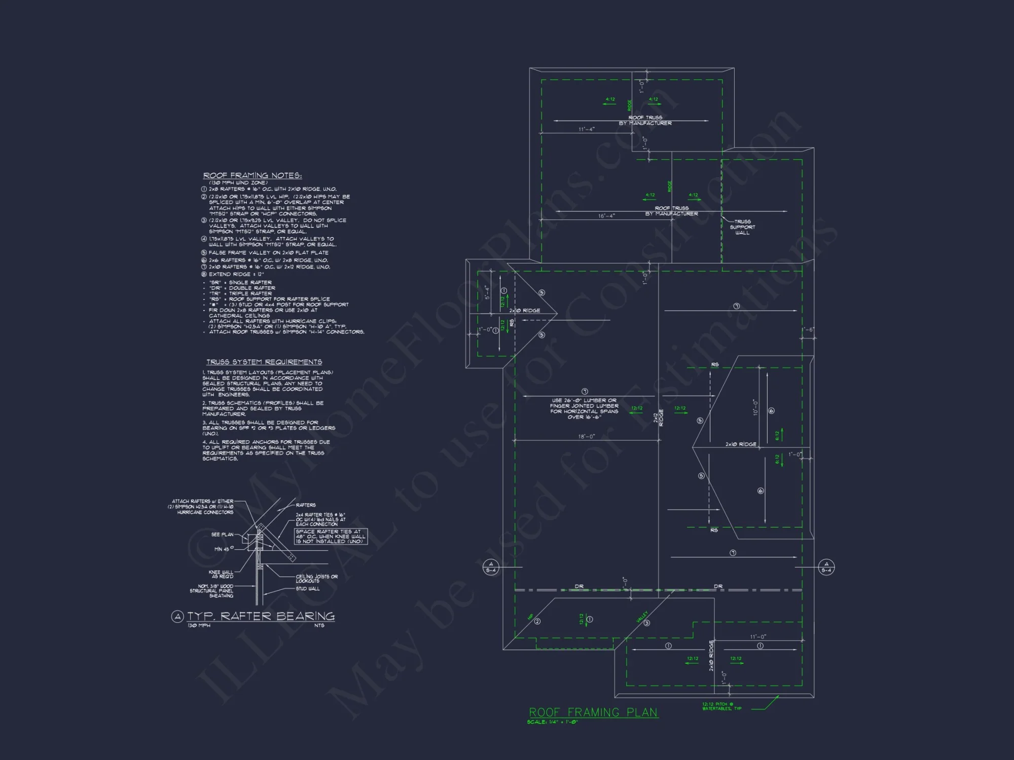 2-Floor Blueprint CAD with 3 Bedrooms