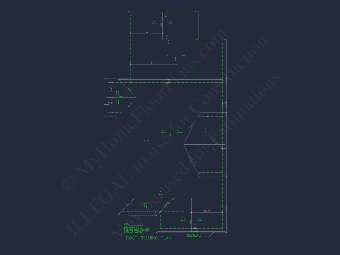 2-Floor Blueprint CAD with 3 Bedrooms