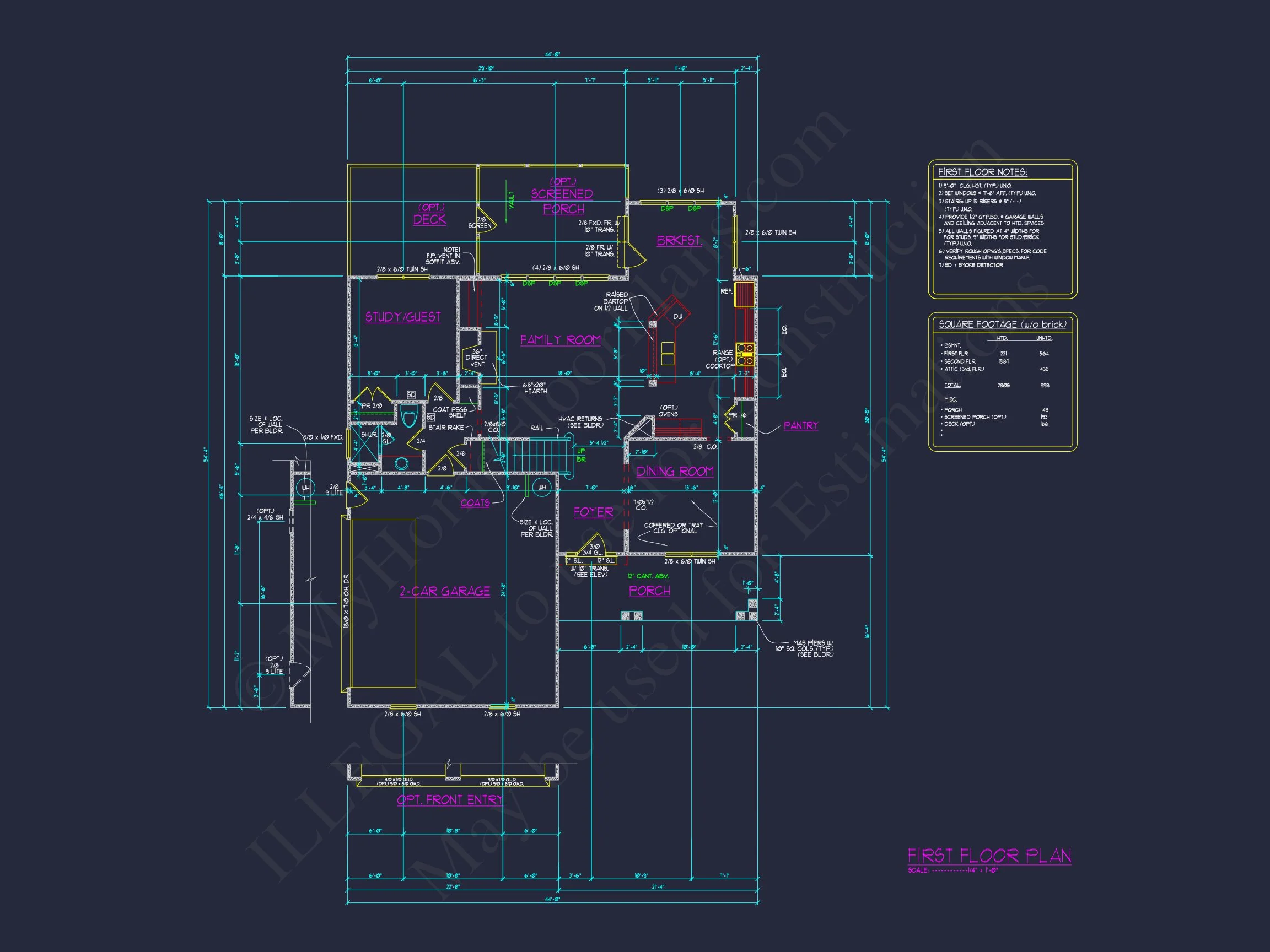 Floor Blueprint & Architecture Design