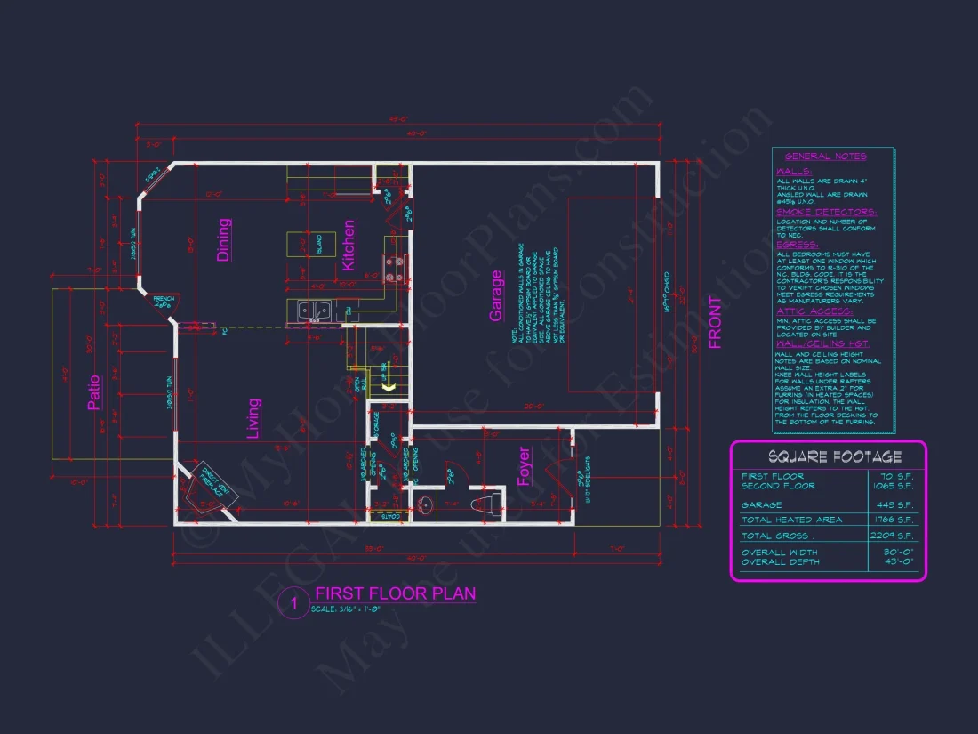 Beautiful 2-Story house Plan with CAD Floor Designs and Blueprint