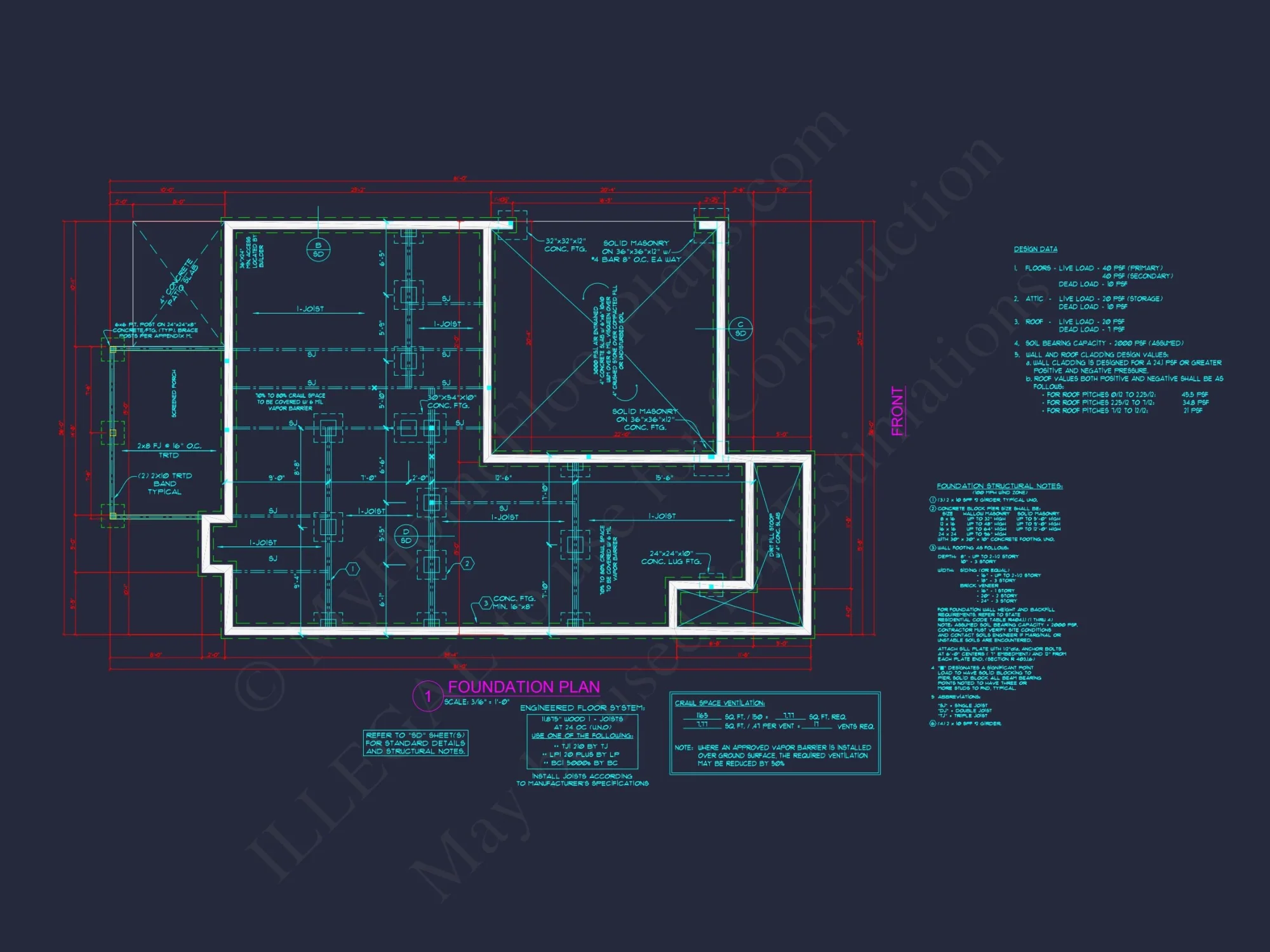 Craftsman house Plan with 4 Bedrooms and Detailed Blueprints