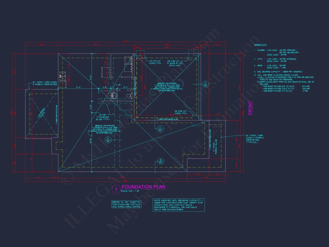 Modern Craftsman house Plan – 2 Story Custom CAD Designs