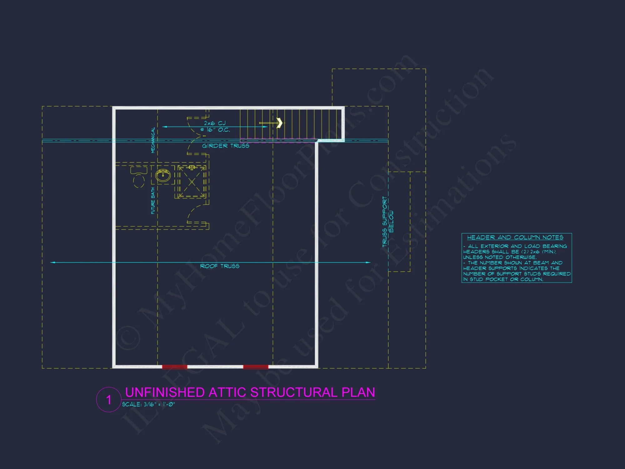 Modern Suburban house Plan With 3 Bedrooms