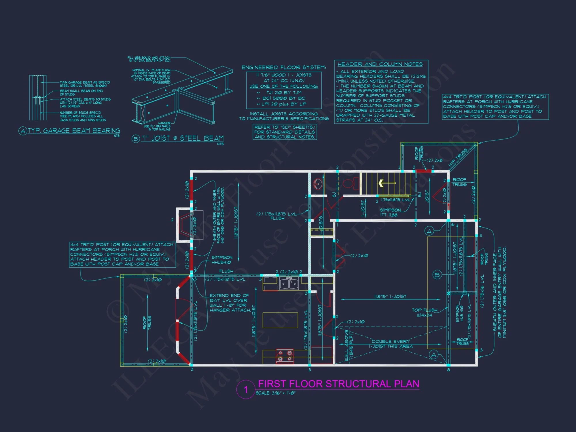 Modern Suburban house Plan With 3 Bedrooms