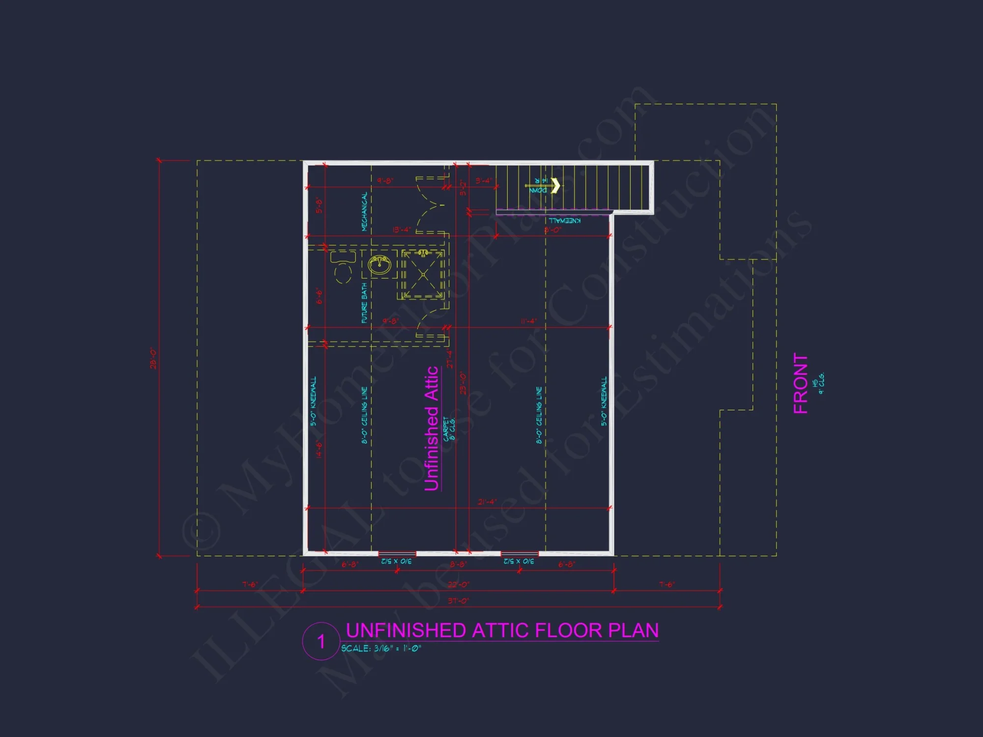 Modern Suburban house Plan With 3 Bedrooms