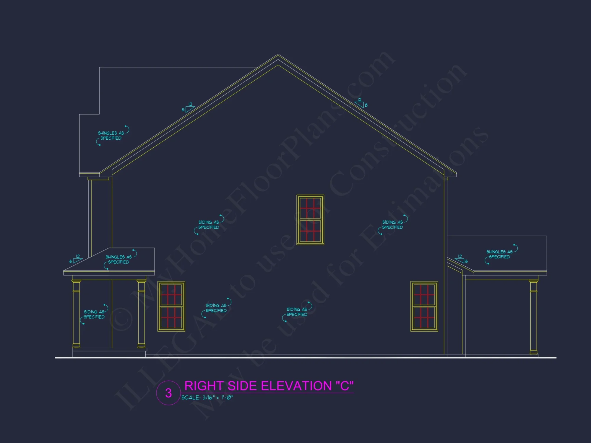 Modern Suburban house Plan With 3 Bedrooms