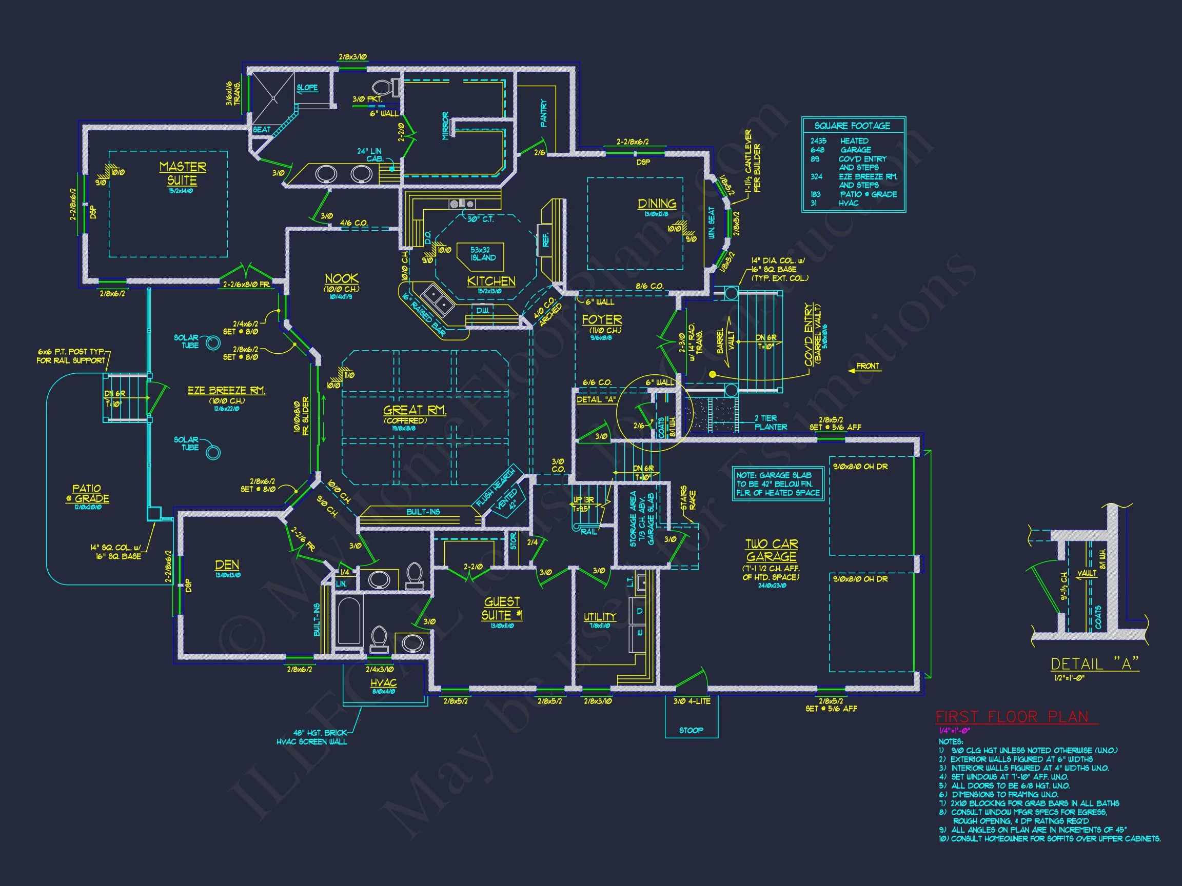 10-1712 HOUSE PLAN - Elegant House Plan with 2 Stories, CAD Blueprints, and Design Features 11 Elegant house Plan with 2 Stories, CAD Blueprints, and Design Features