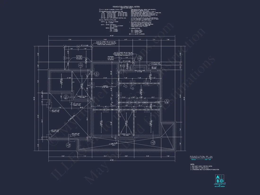 Traditional Craftsman house Floor Plan with Detailed Architecture