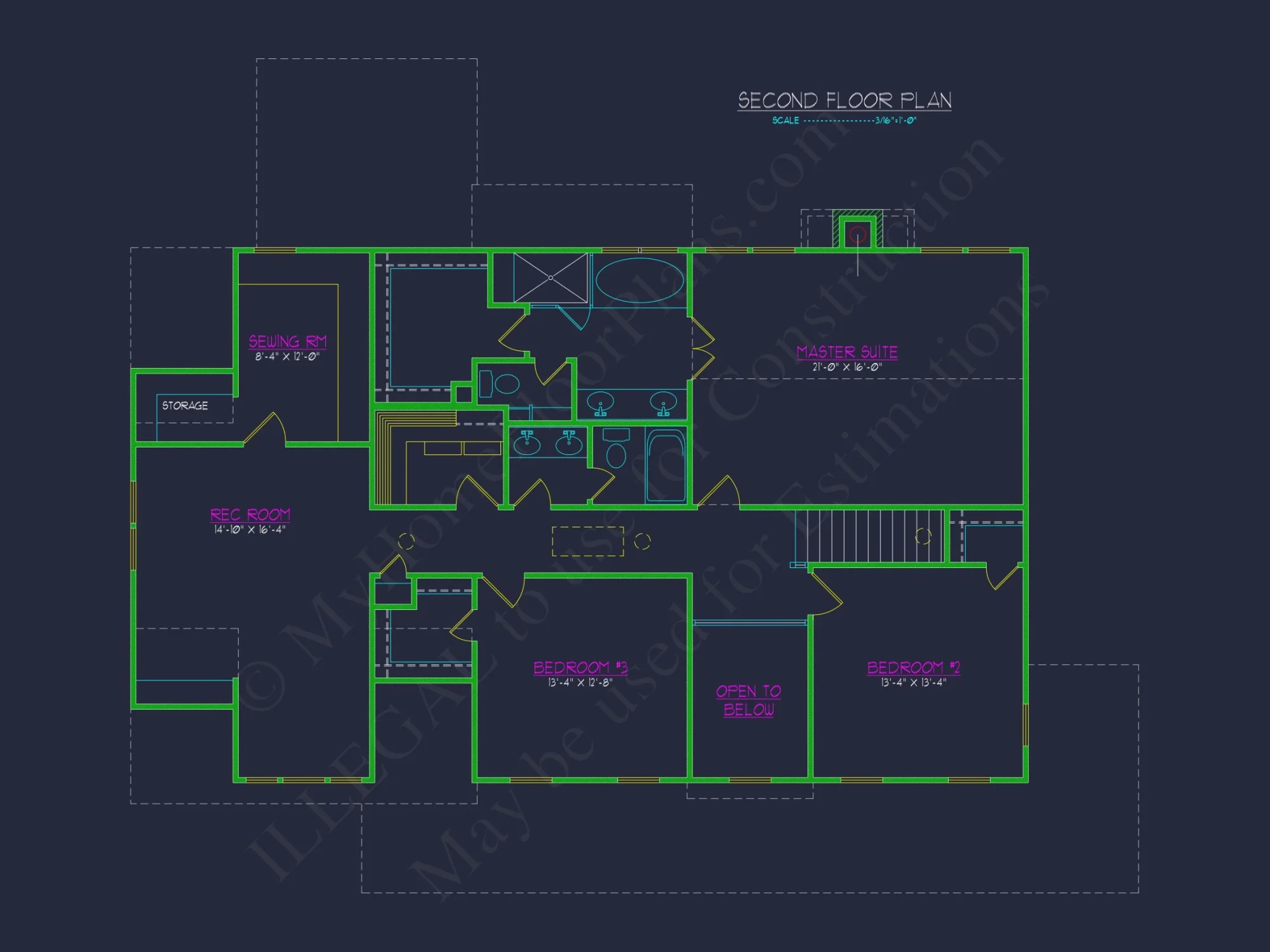 Traditional Craftsman house Floor Plan with Detailed Architecture