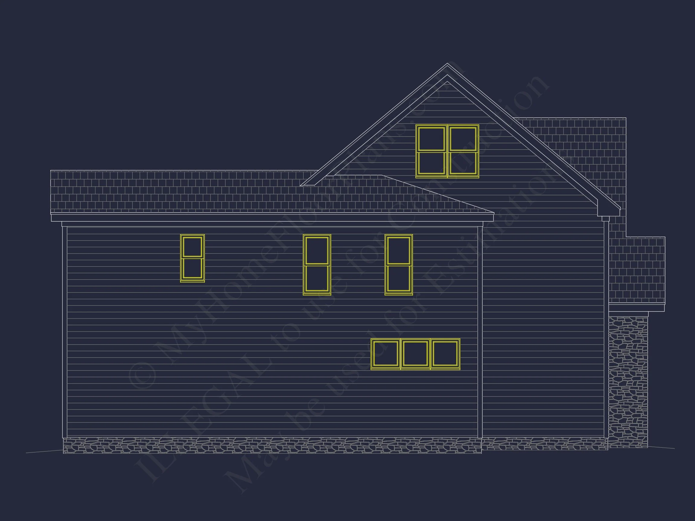 10-1678 HOUSE PLAN - Modern 2-Story House Plan with 4 Bedrooms, CAD Floor Blueprint 29 Modern 2-Story house Plan with 4 Bedrooms, CAD Floor Blueprint